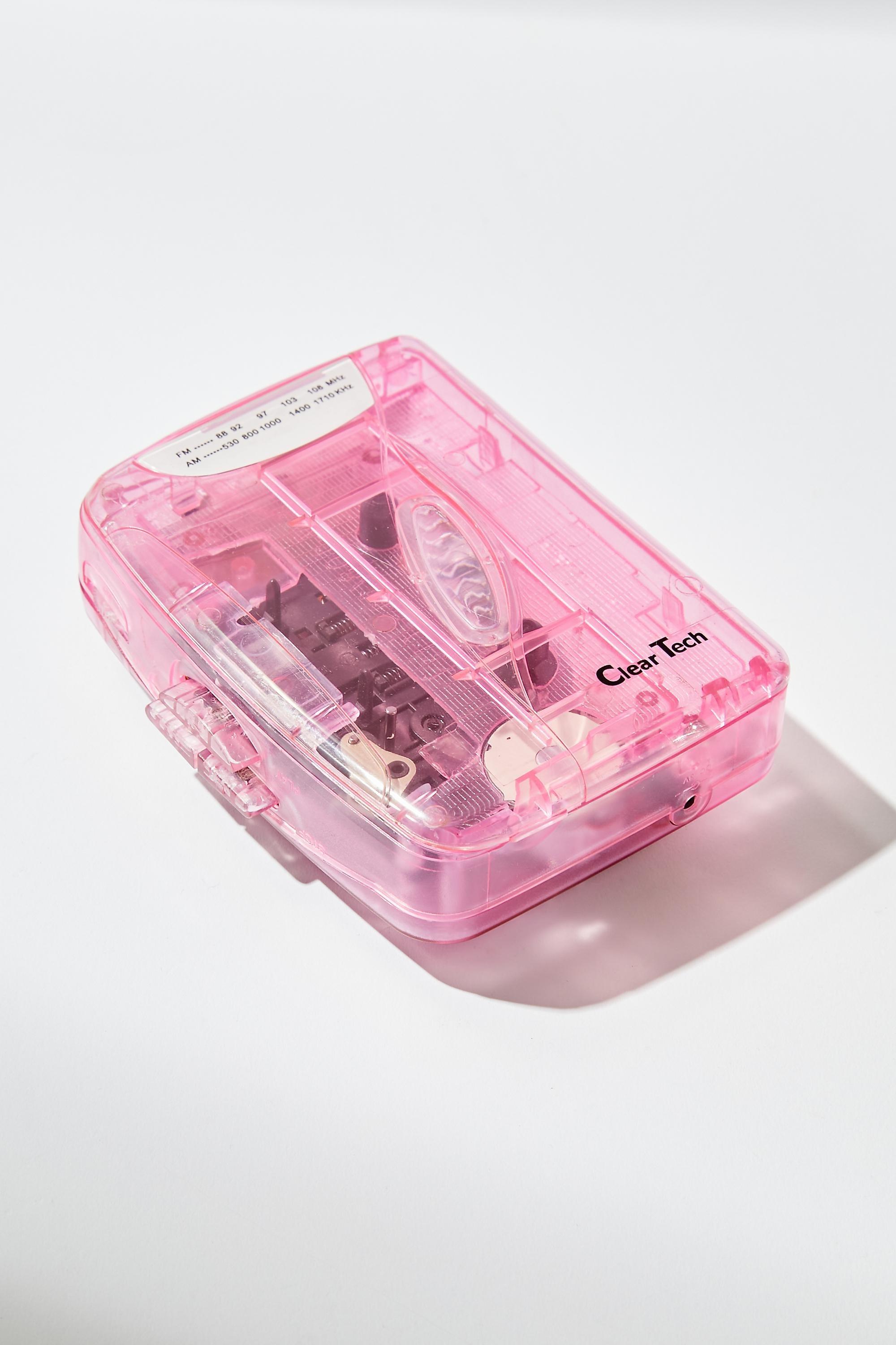 Pink Clear Tech Pink Uo Exclusive Cassette Player, PINK, large image number 2