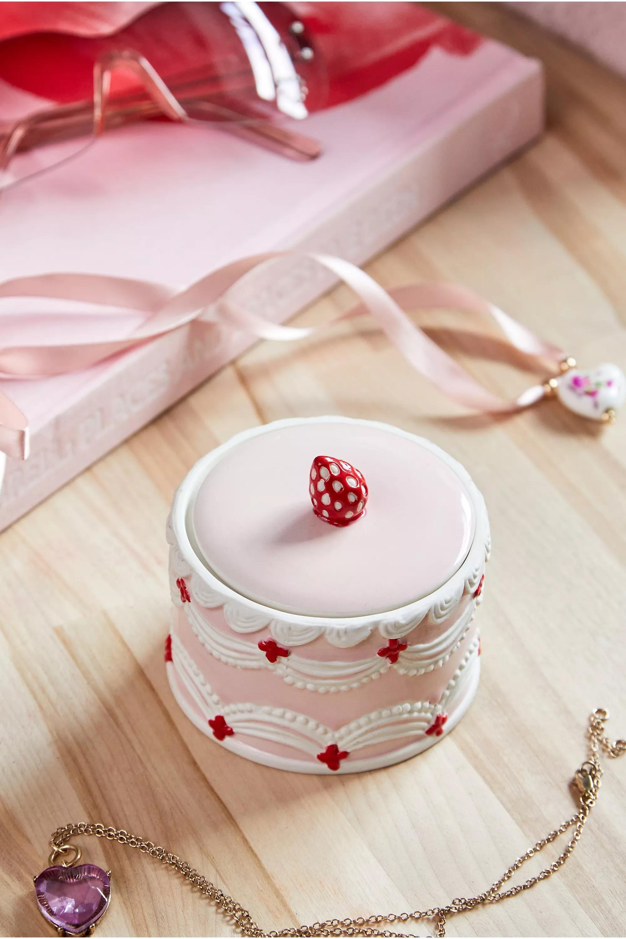 Pink Birthday Cake Trinket Box, PINK, large image number 1