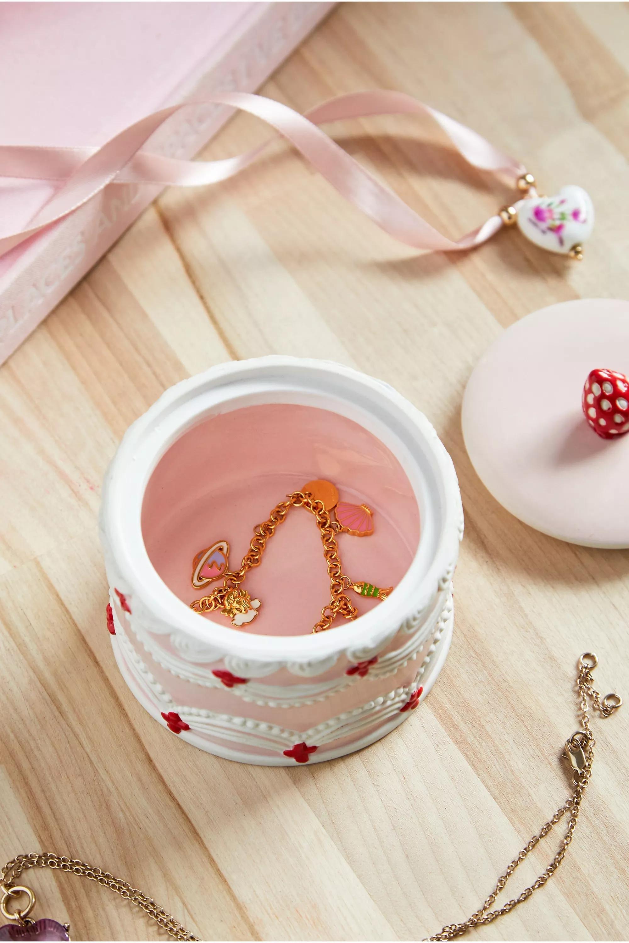 Pink Birthday Cake Trinket Box, PINK, large image number 2