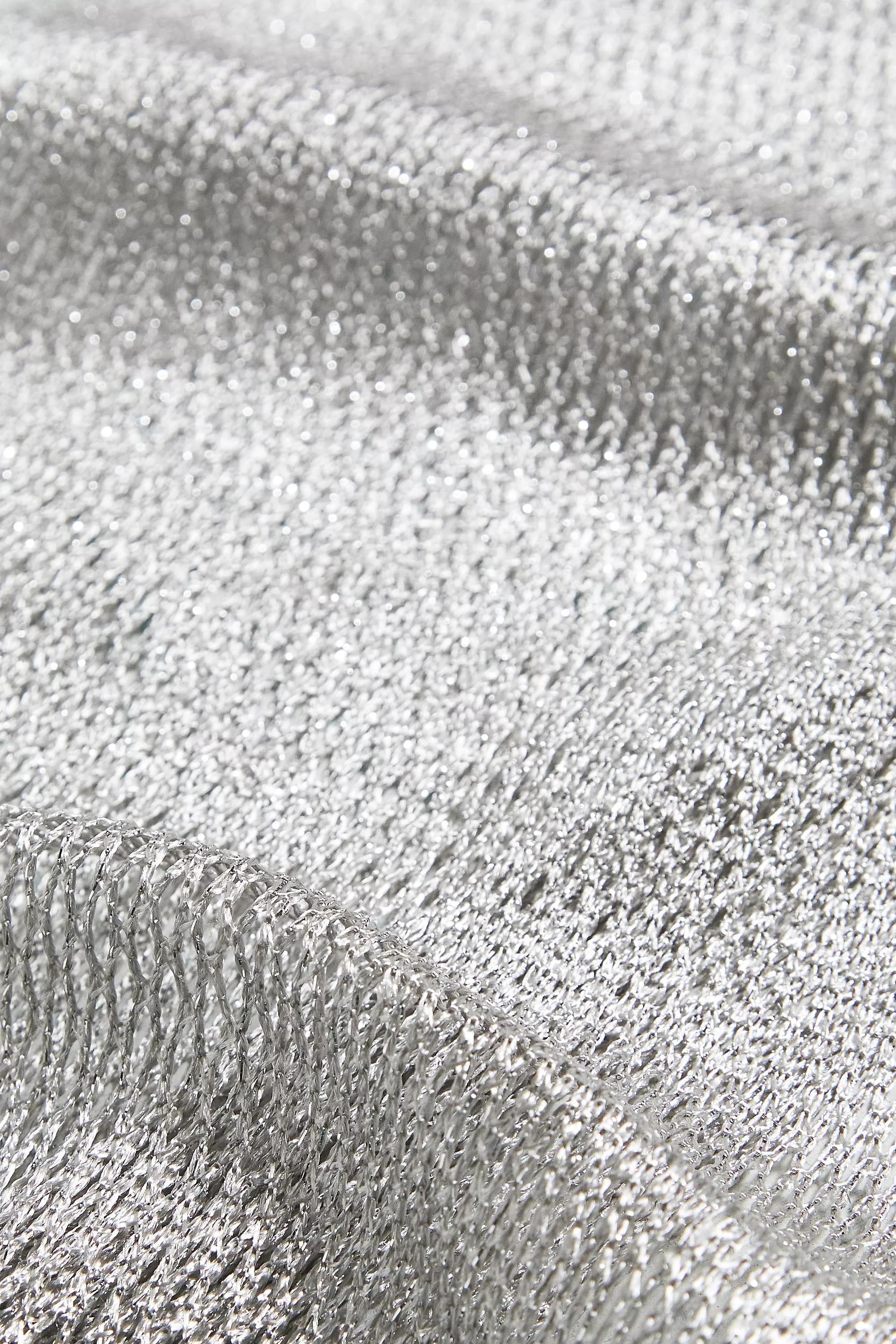 SLVR UO Y2K Sparkle Skinny Knit Scarf, , large image number 3