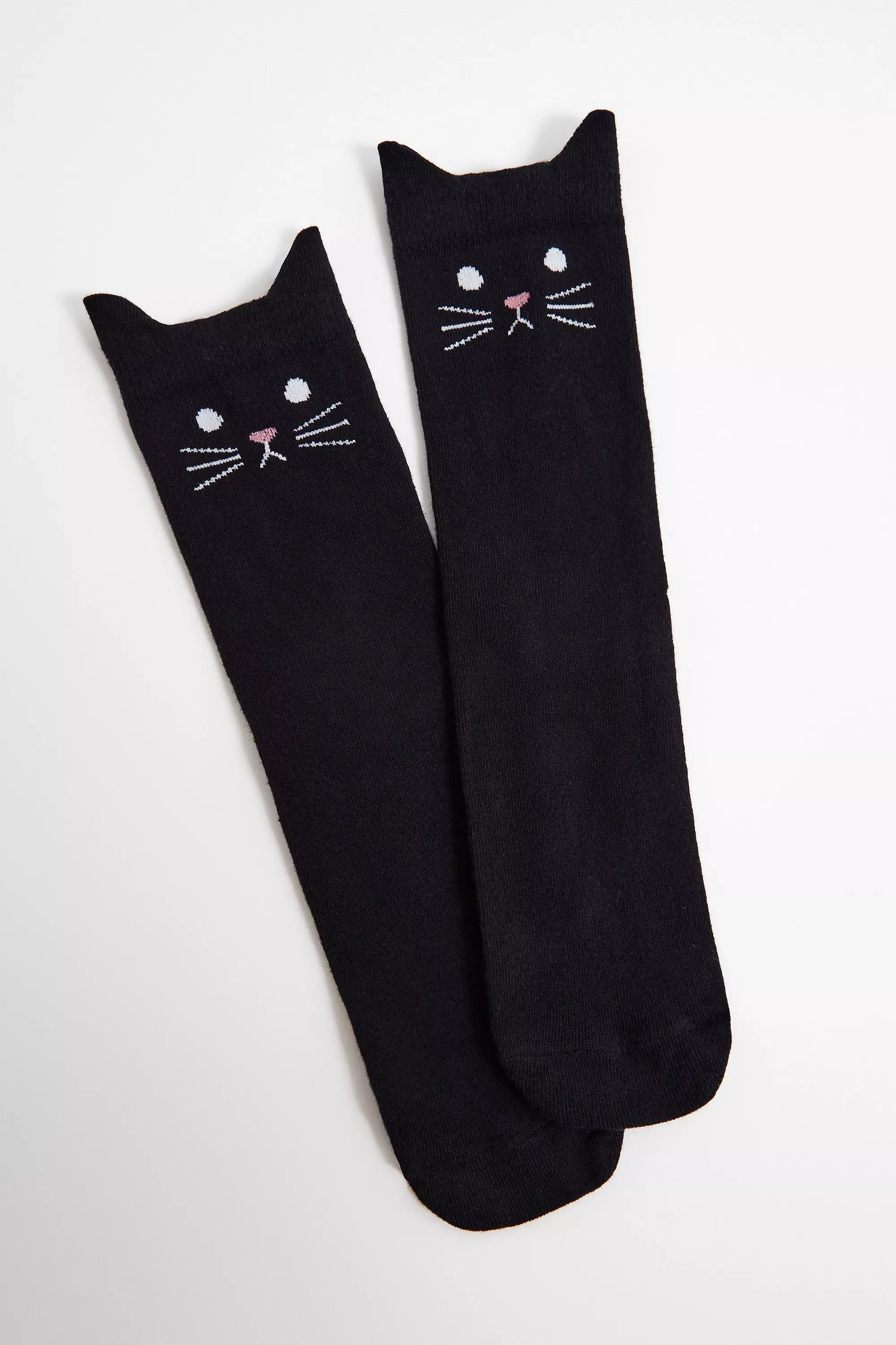 Black Out From Under Grumpy Cat Socks, BLK, large image number 1