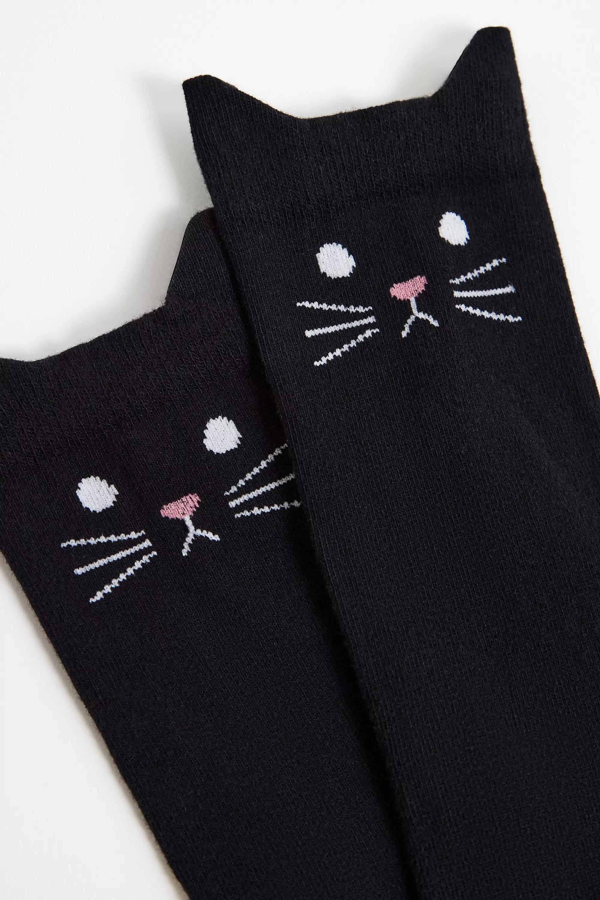 Black Out From Under Grumpy Cat Socks, BLK, large image number 2