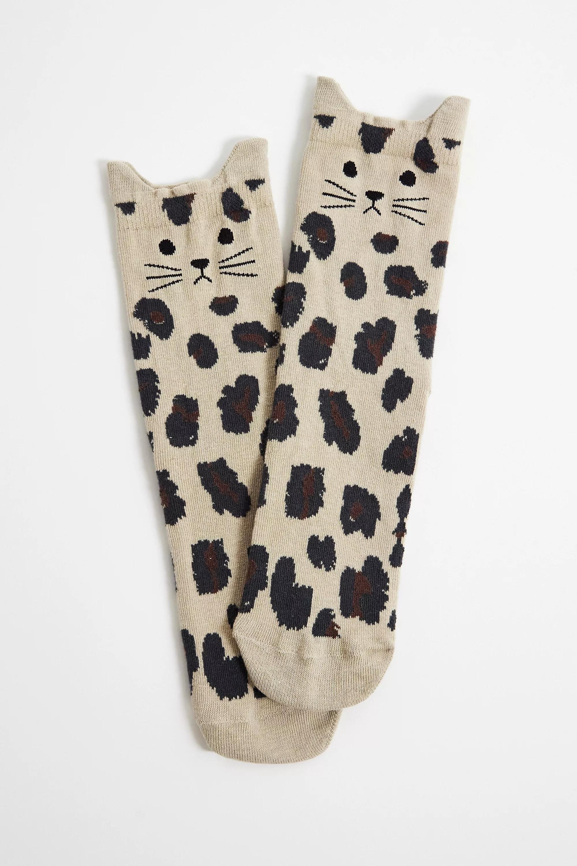 Beige Out From Under Grumpy Cat Socks, IVRY, large image number 1