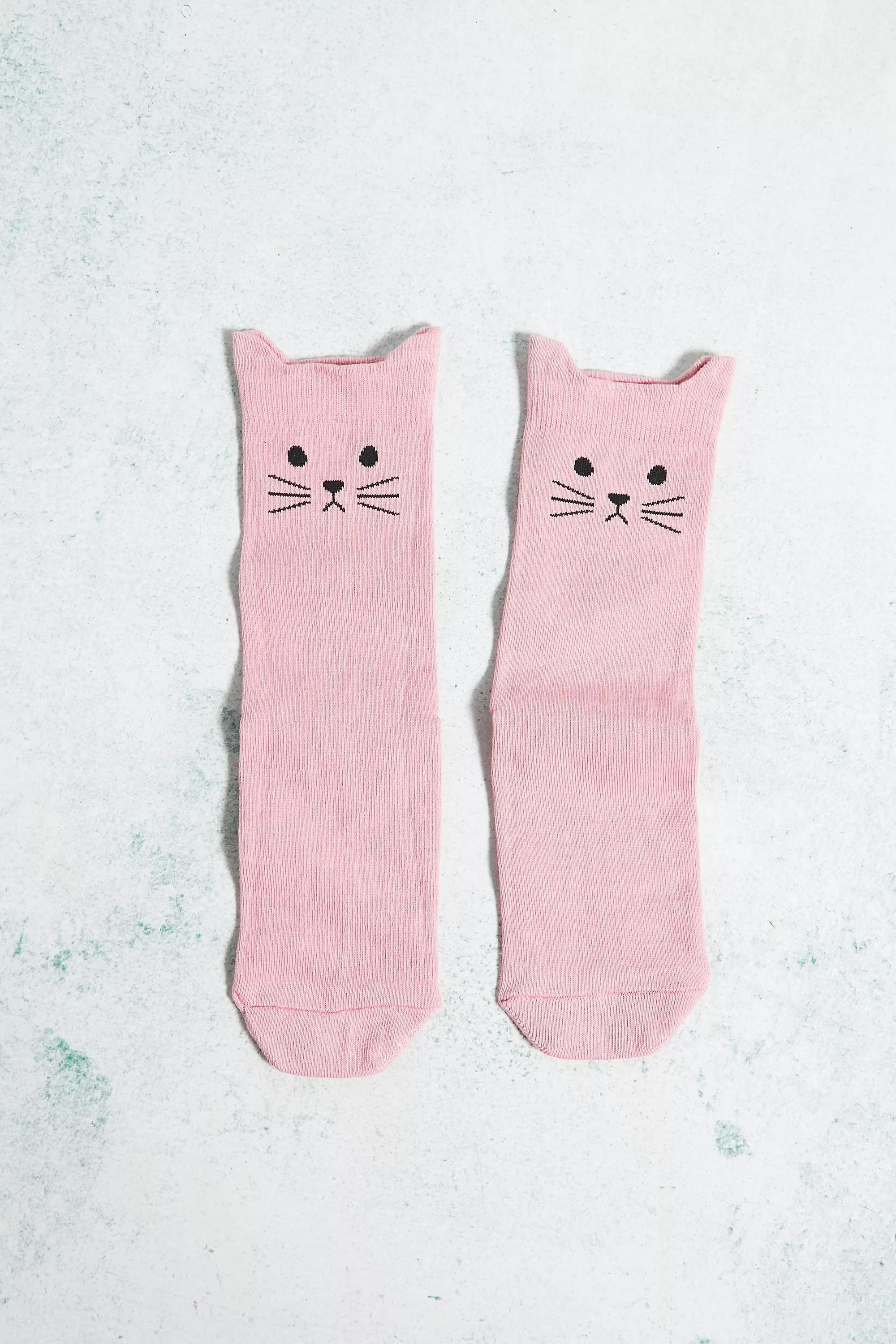 Pink OFU Grumpy Cat Socks, , large image number 2