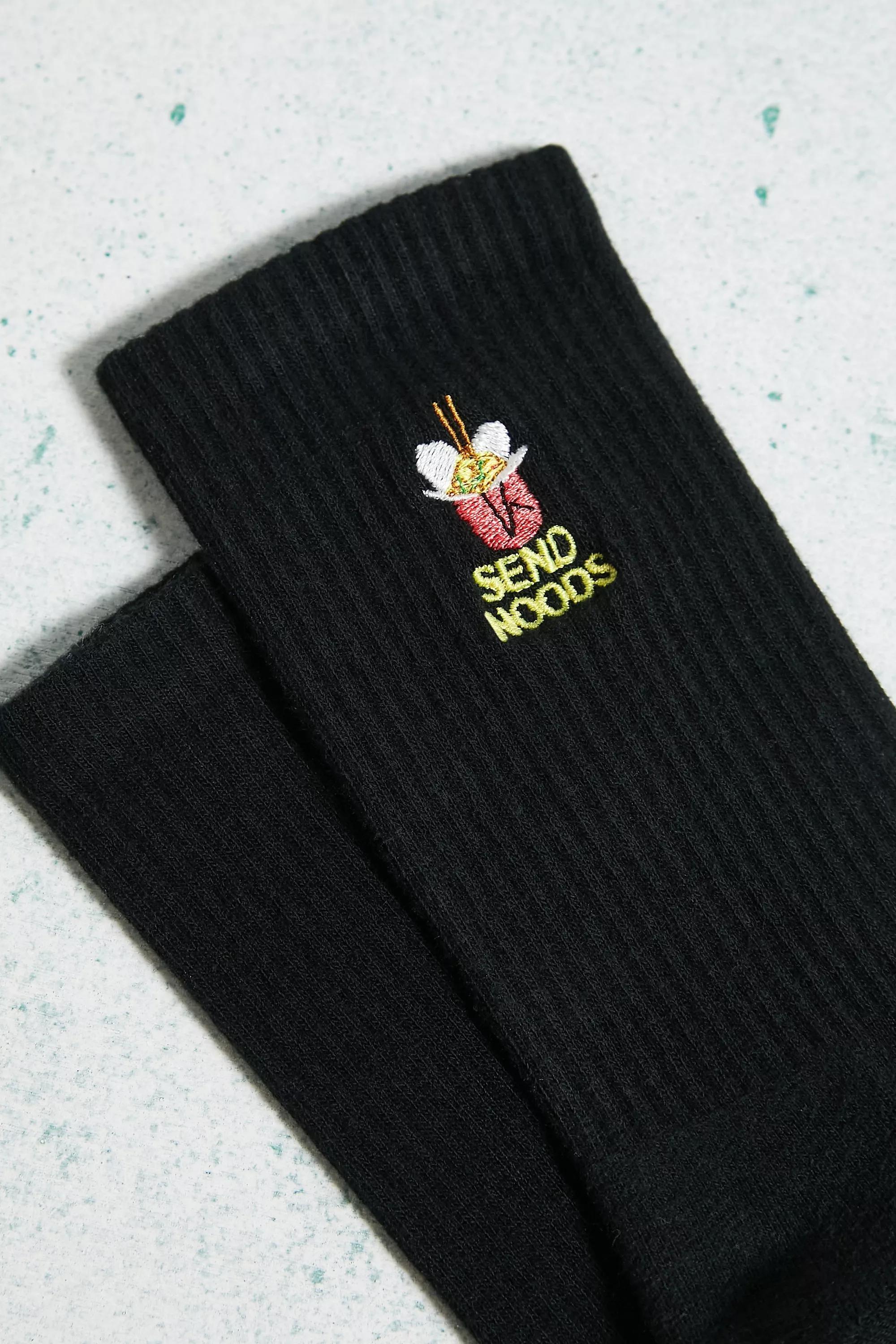 Black OFU Send Noods Socks, , large image number 1