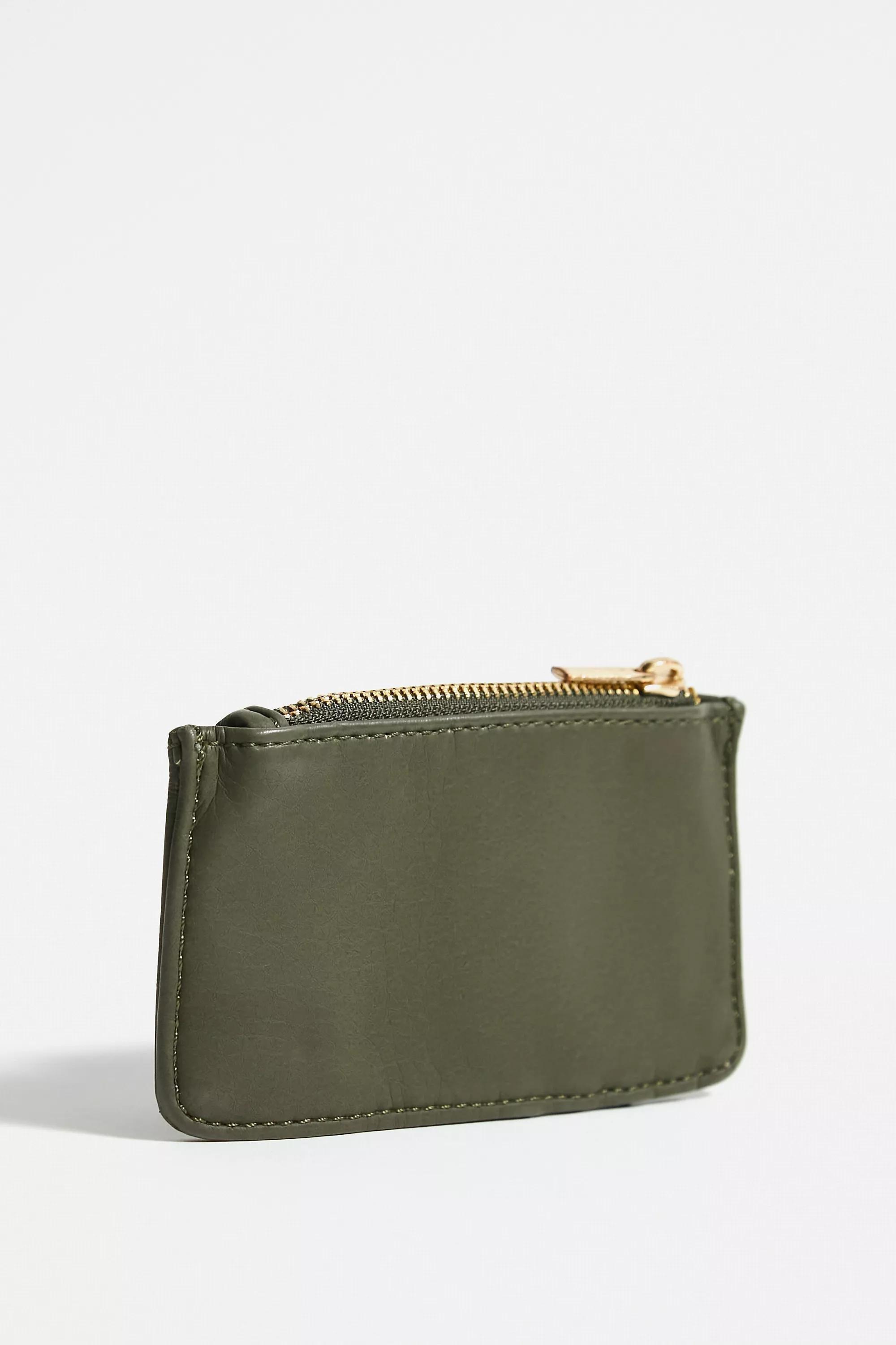 Khaki Bdg Washed Faux Leather Cardholder, , large image number 2