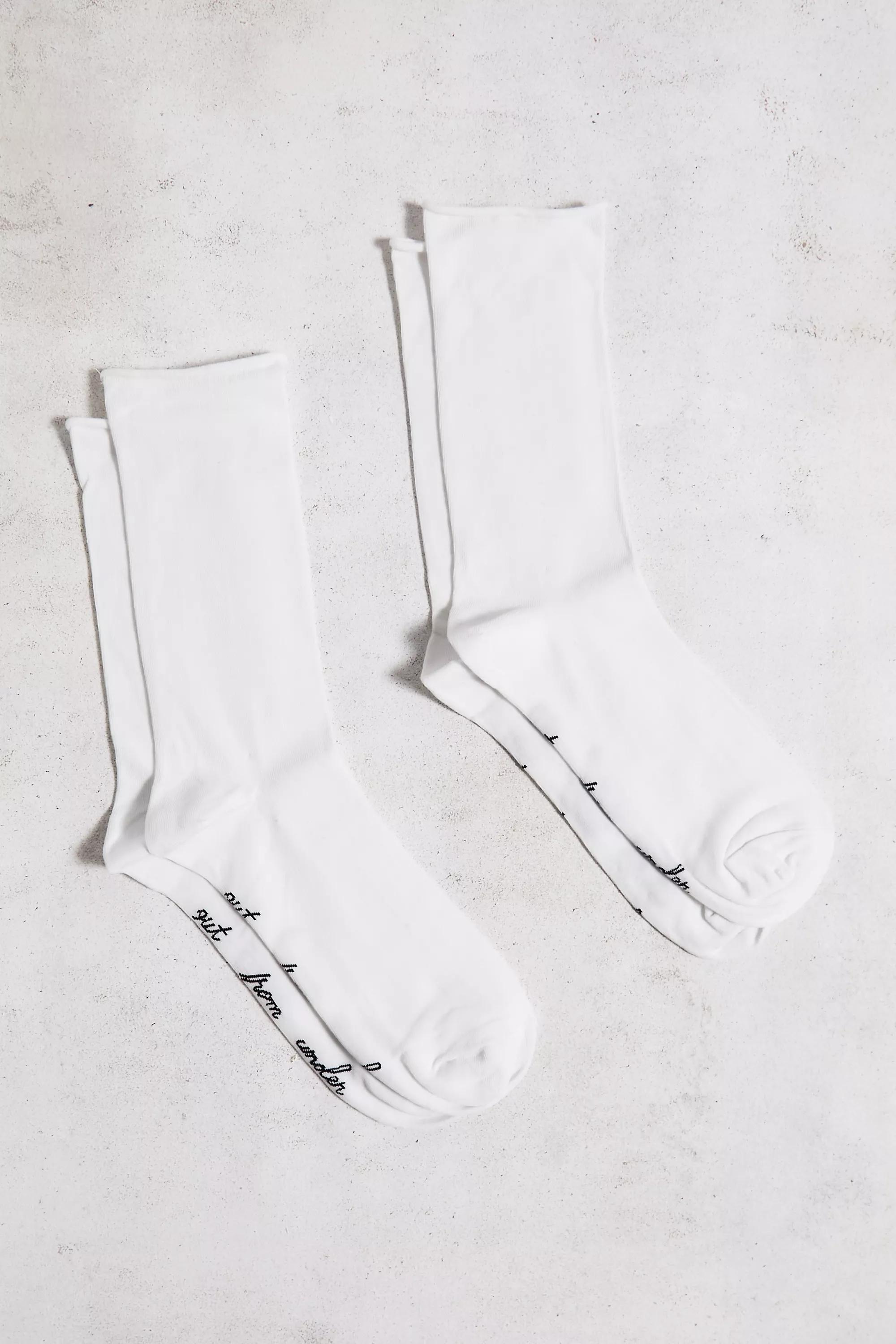 White Out From Under Clean Roll Top Sports Socks 2-Pack, , large image number 1