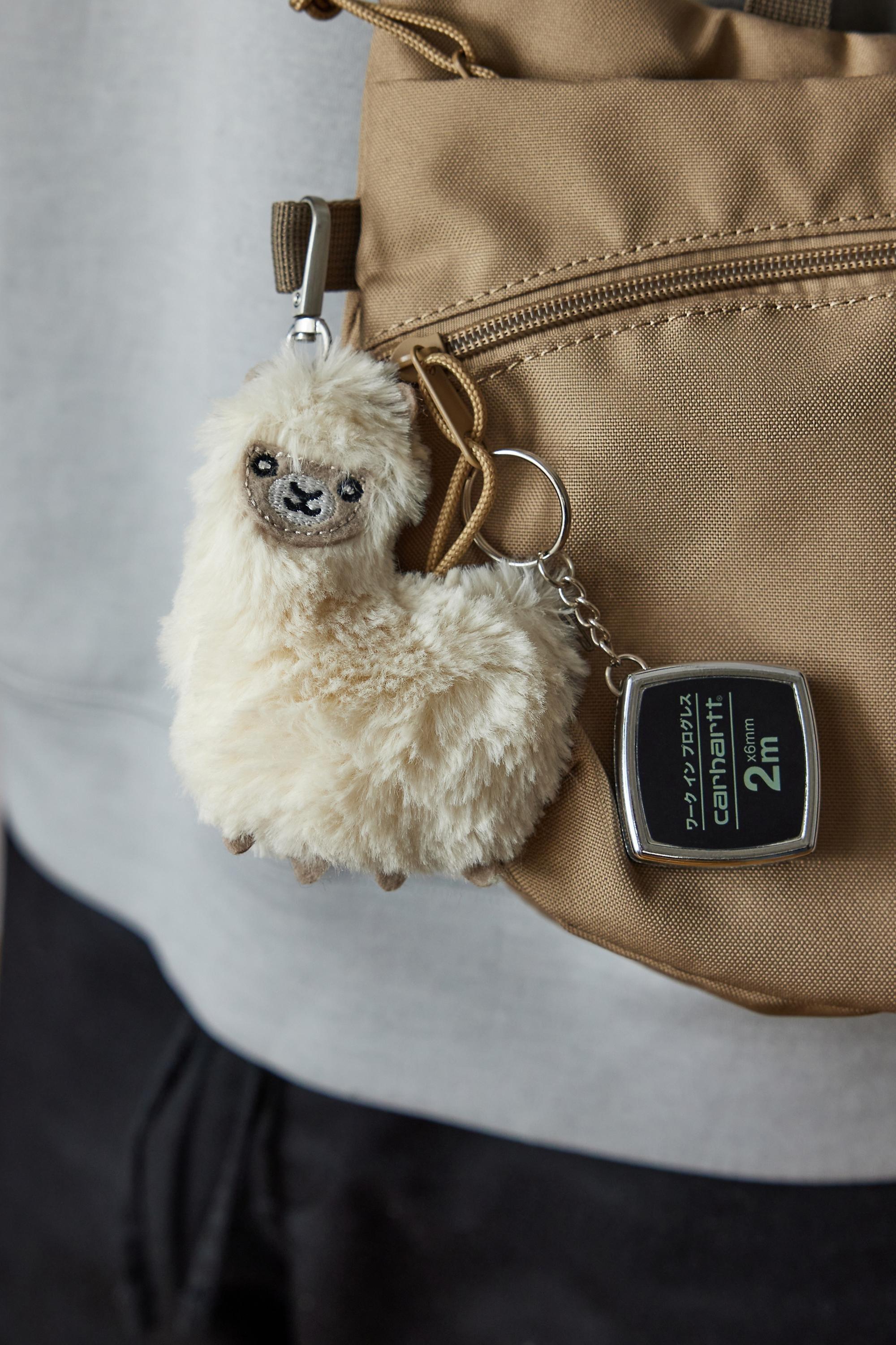 Cream Alpaca Huggable Keyring, ASSORT, large image number 0