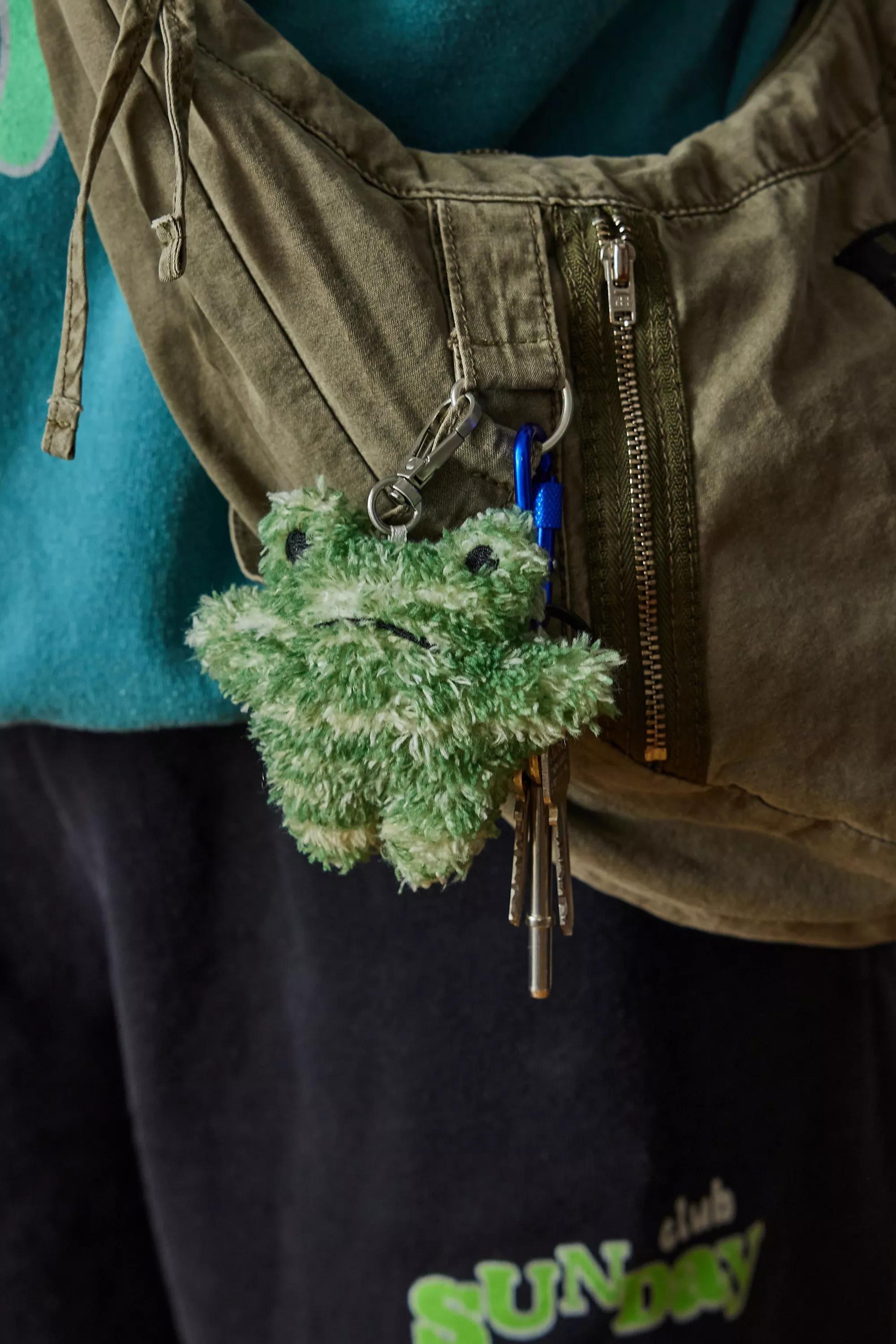 Green Grumpy Frog Huggable Keyring, ASSORT, large image number 0