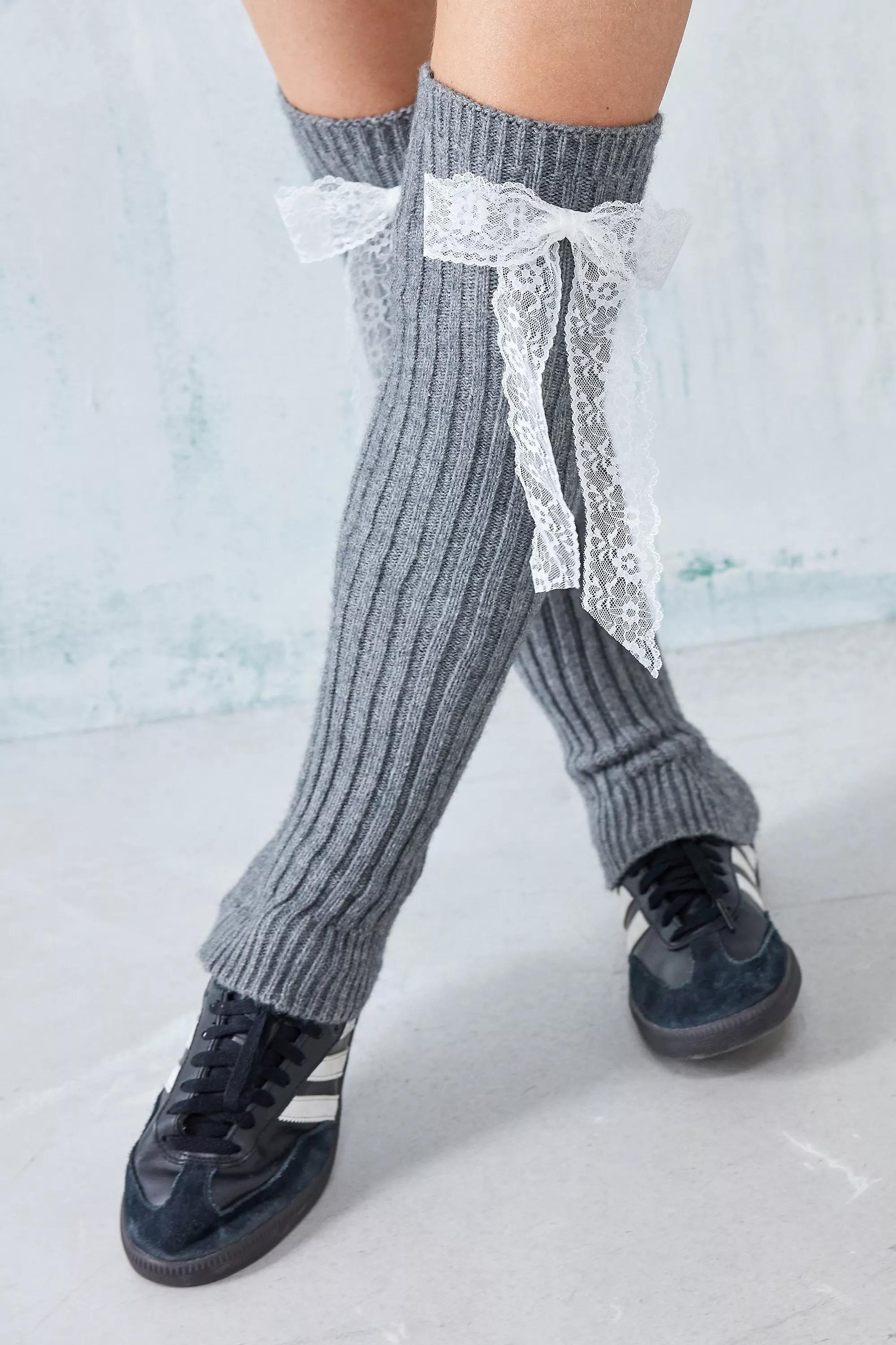 Grey Inez Extra-Long Slouch Leg Warmers, , large image number 0