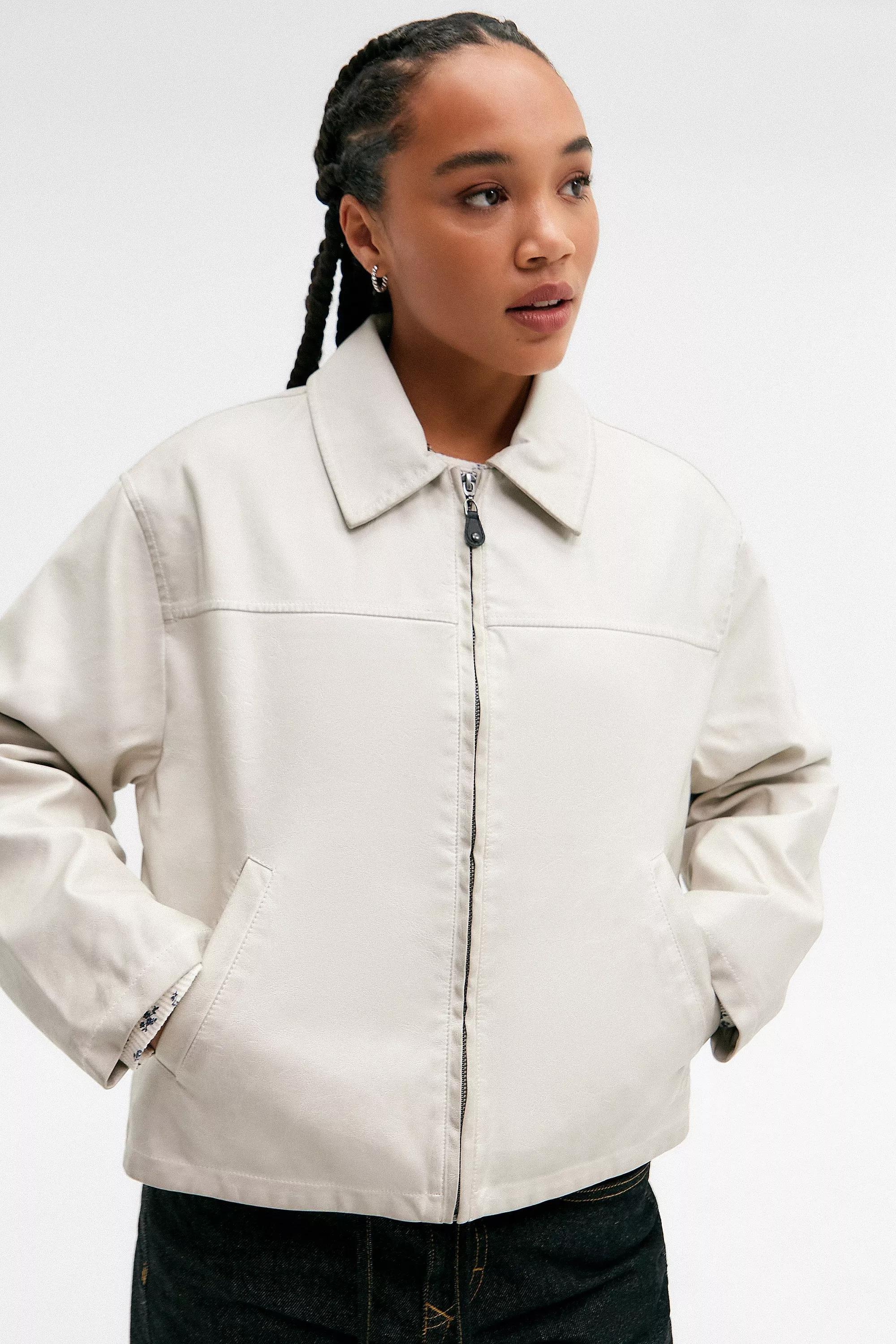 Beige Bdg Dex Faux Leather Jacket, , large image number 1