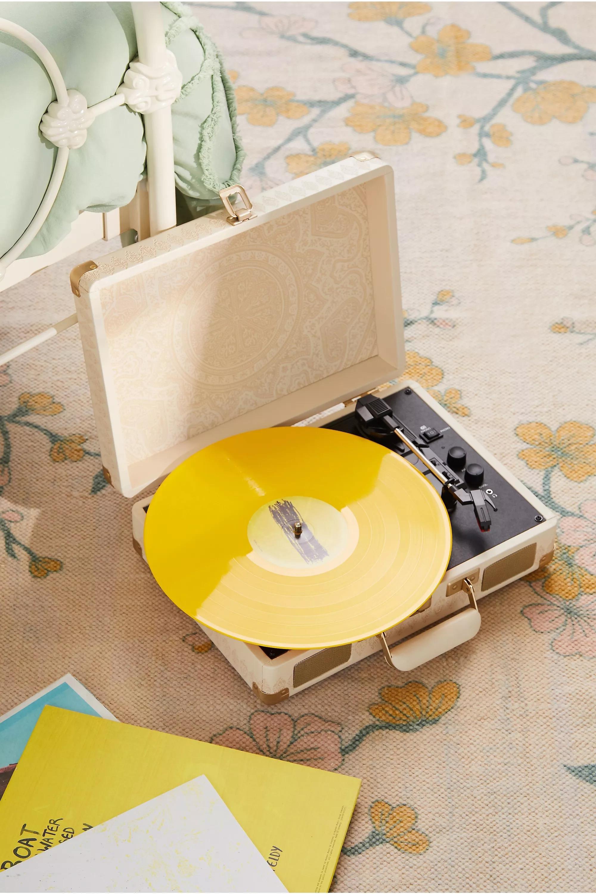 Cream Crosley Uo Exclusive Geometric Cruiser Vinyl Bluetooth In/Out Record Player, CREME, large image number 0