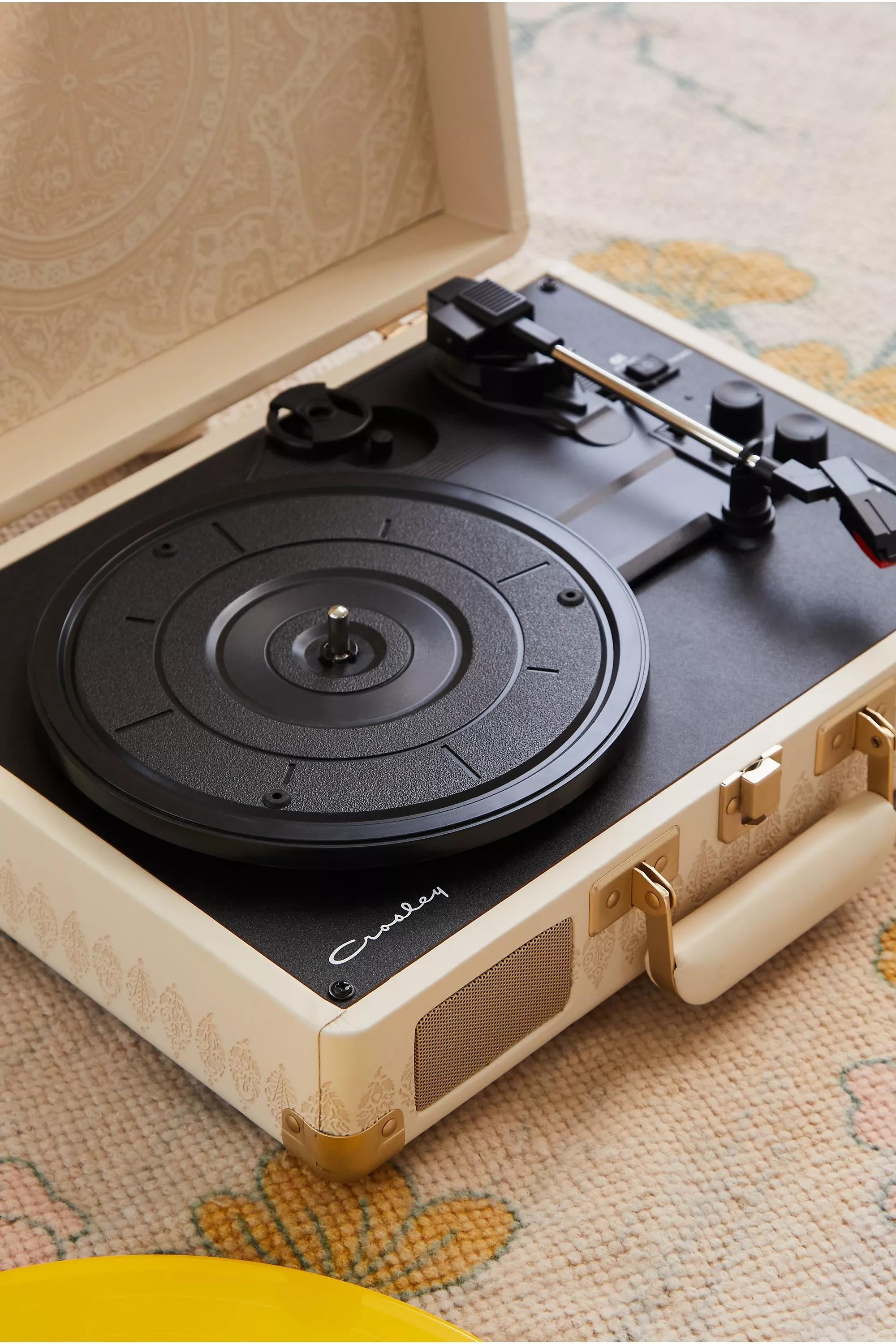 Cream Crosley Uo Exclusive Geometric Cruiser Vinyl Bluetooth In/Out Record Player, CREME, large image number 2