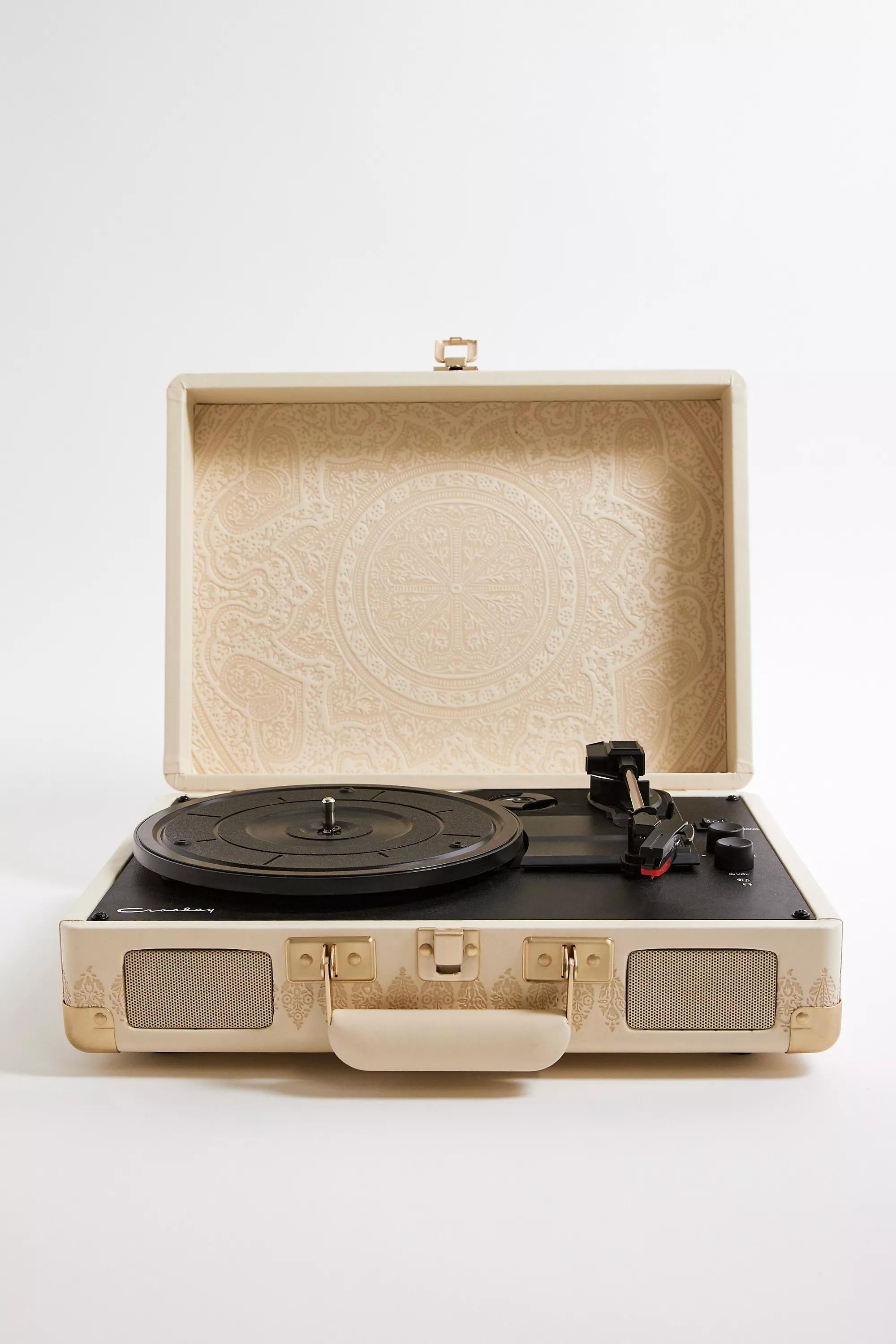 Cream Crosley Uo Exclusive Geometric Cruiser Vinyl Bluetooth In/Out Record Player, CREME, large image number 3