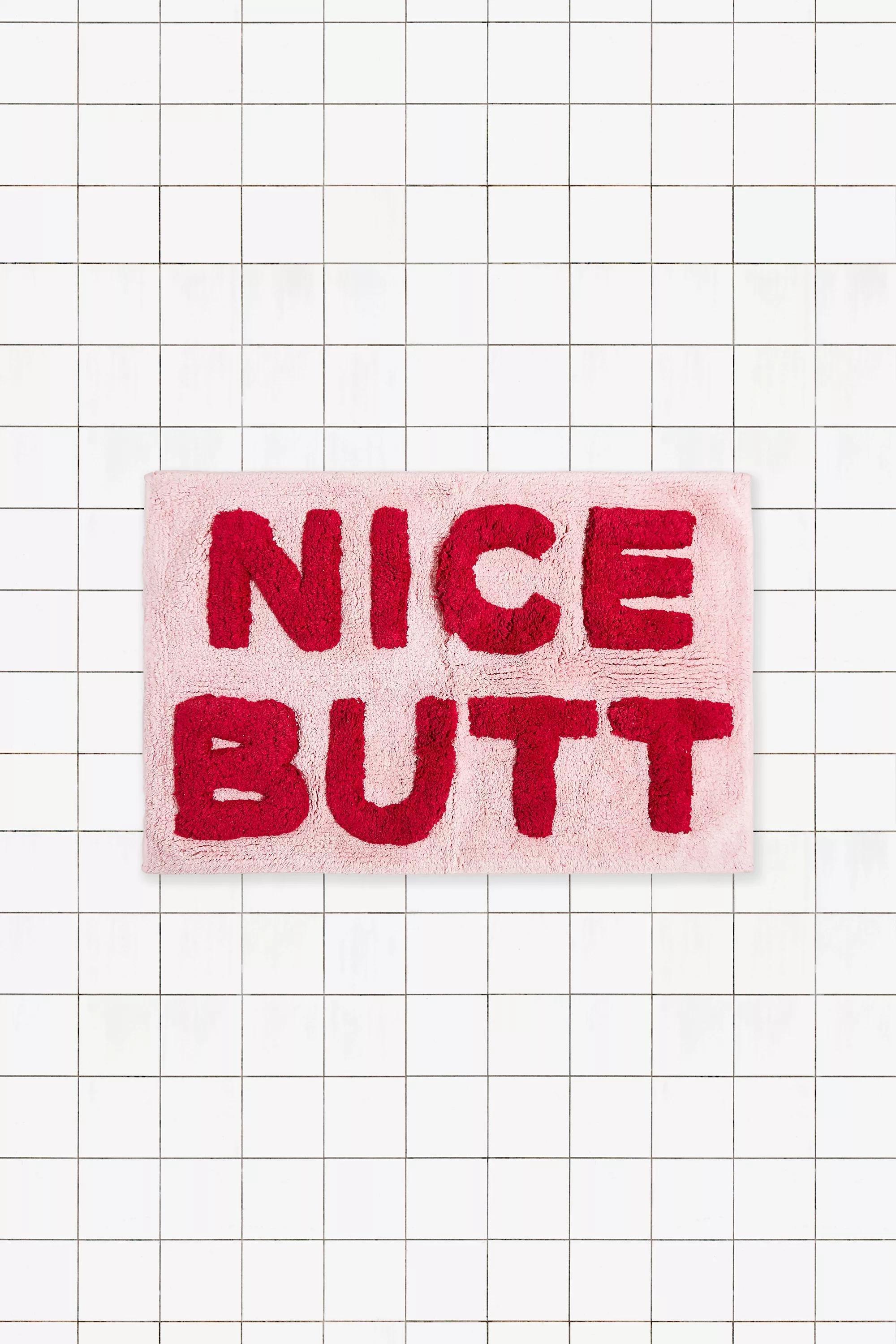 Pink Nice Butt Bath Mat, PINK, large image number 0
