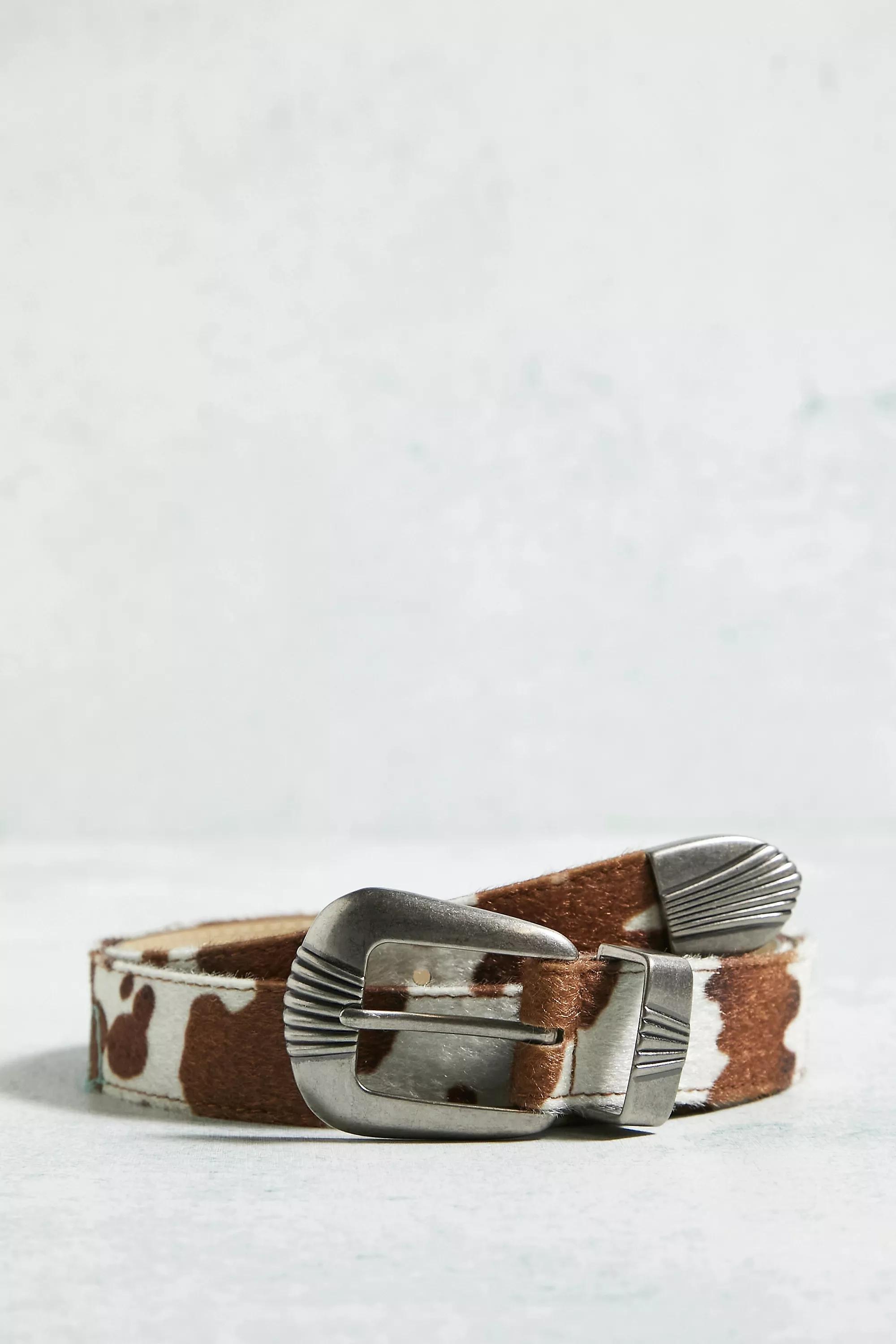 Multicolour Uo Cow Print Buckle Belt, ASSORT, medium