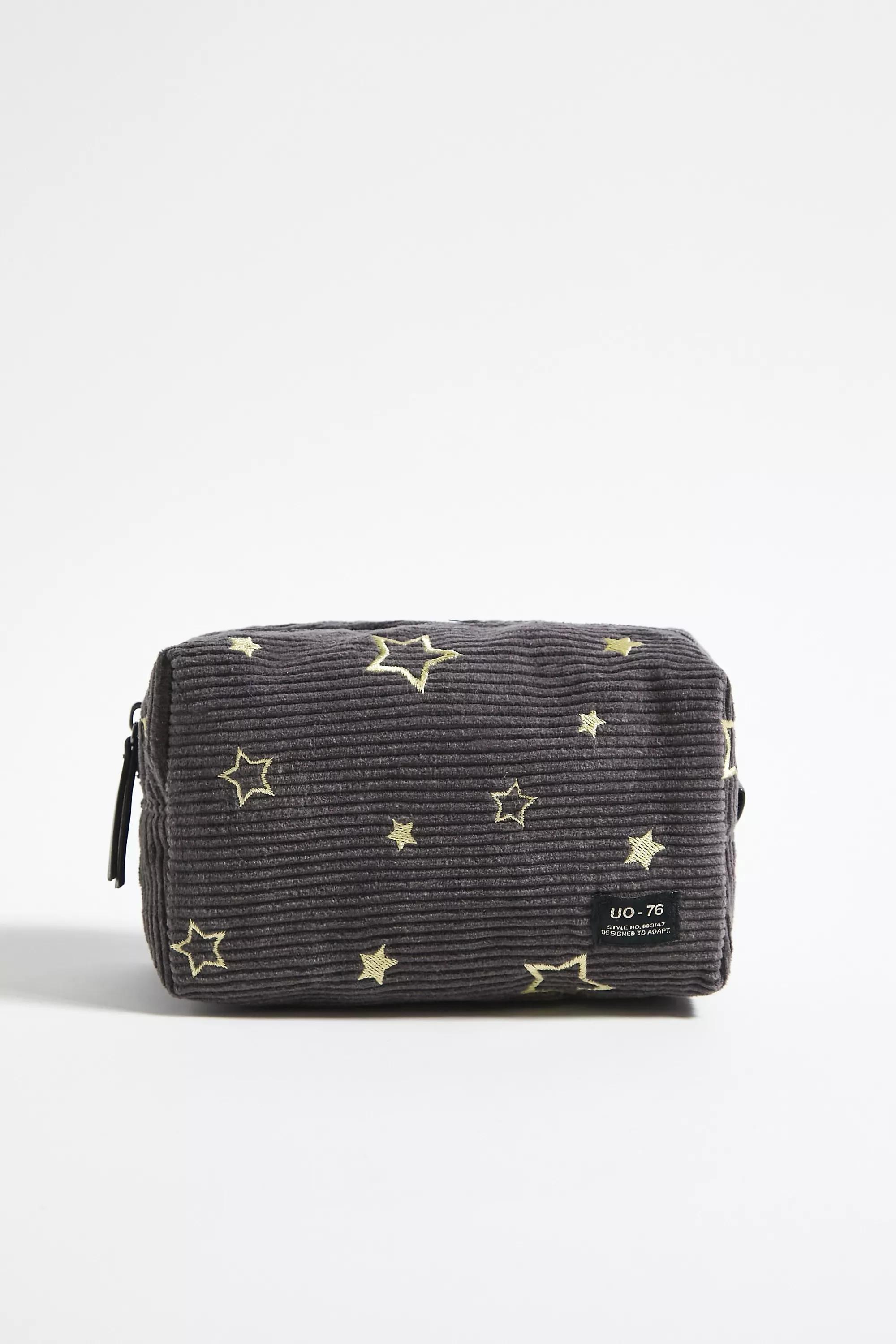 Grey Bdg Star Cord Makeup Bag, , large image number 0
