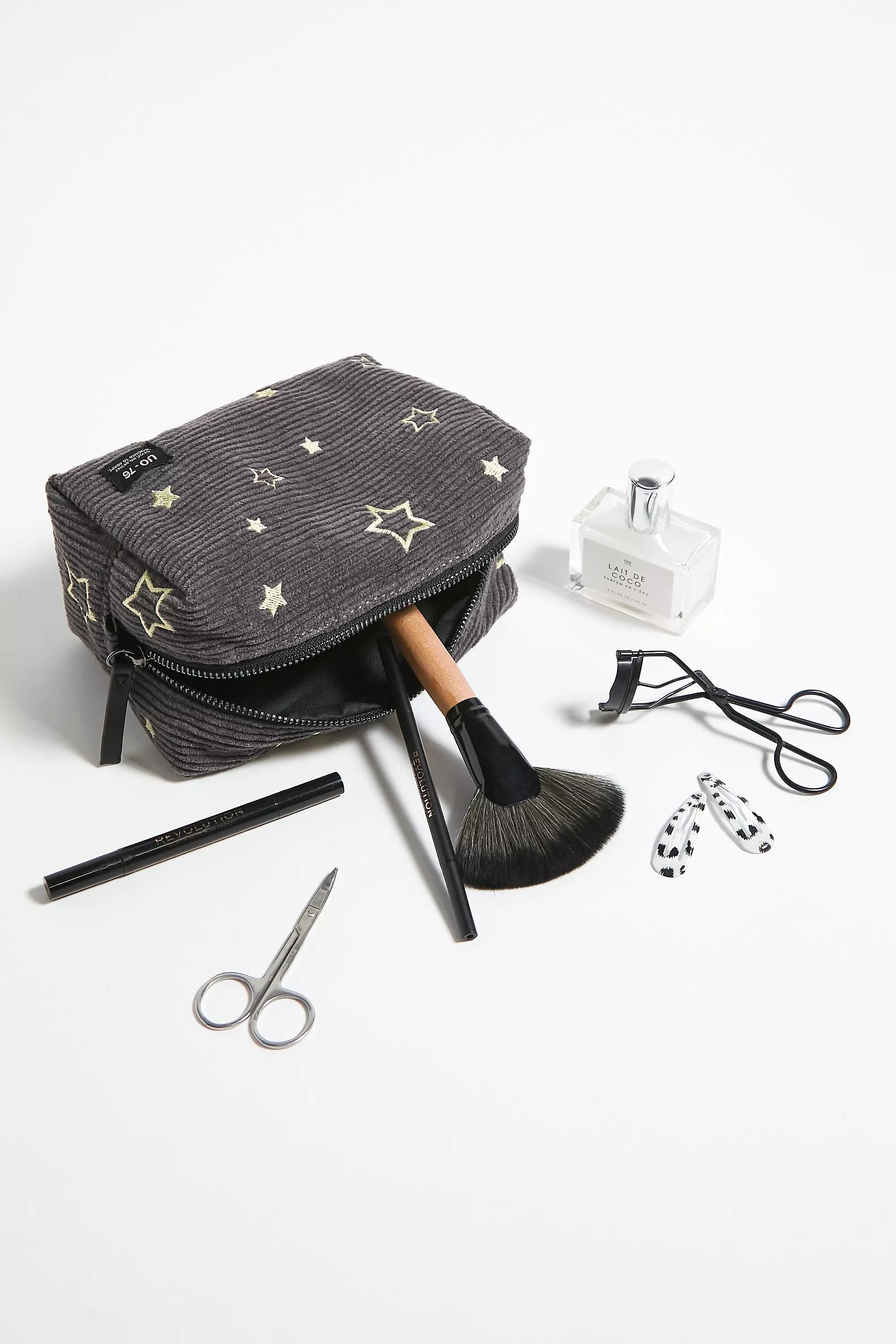 Grey Bdg Star Cord Makeup Bag, , large image number 3