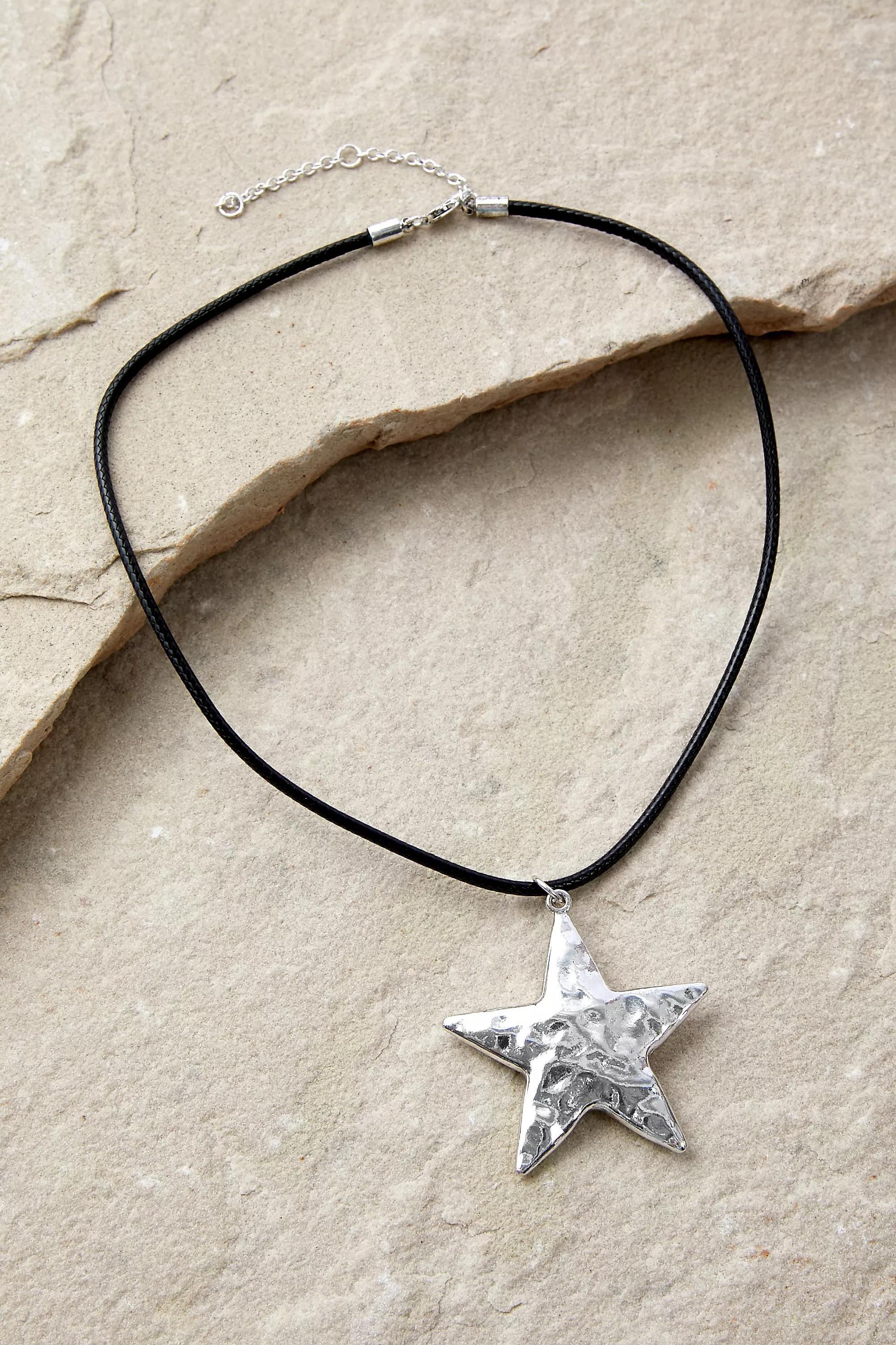Silver Silence + Noise Hammered Star Choker, SLVR, large image number 2