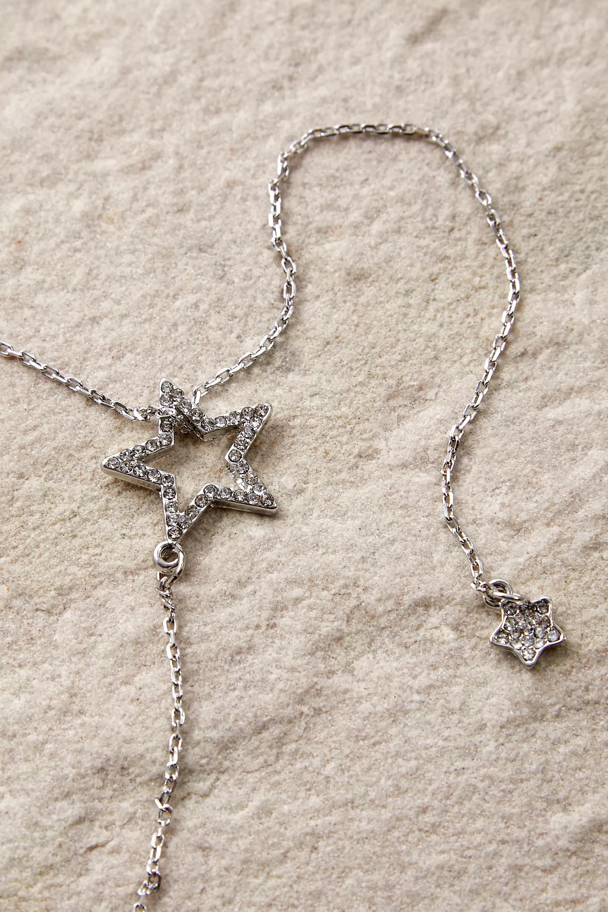 Silver Silence + Noise Star Lariat Necklace, SLVR, large image number 0