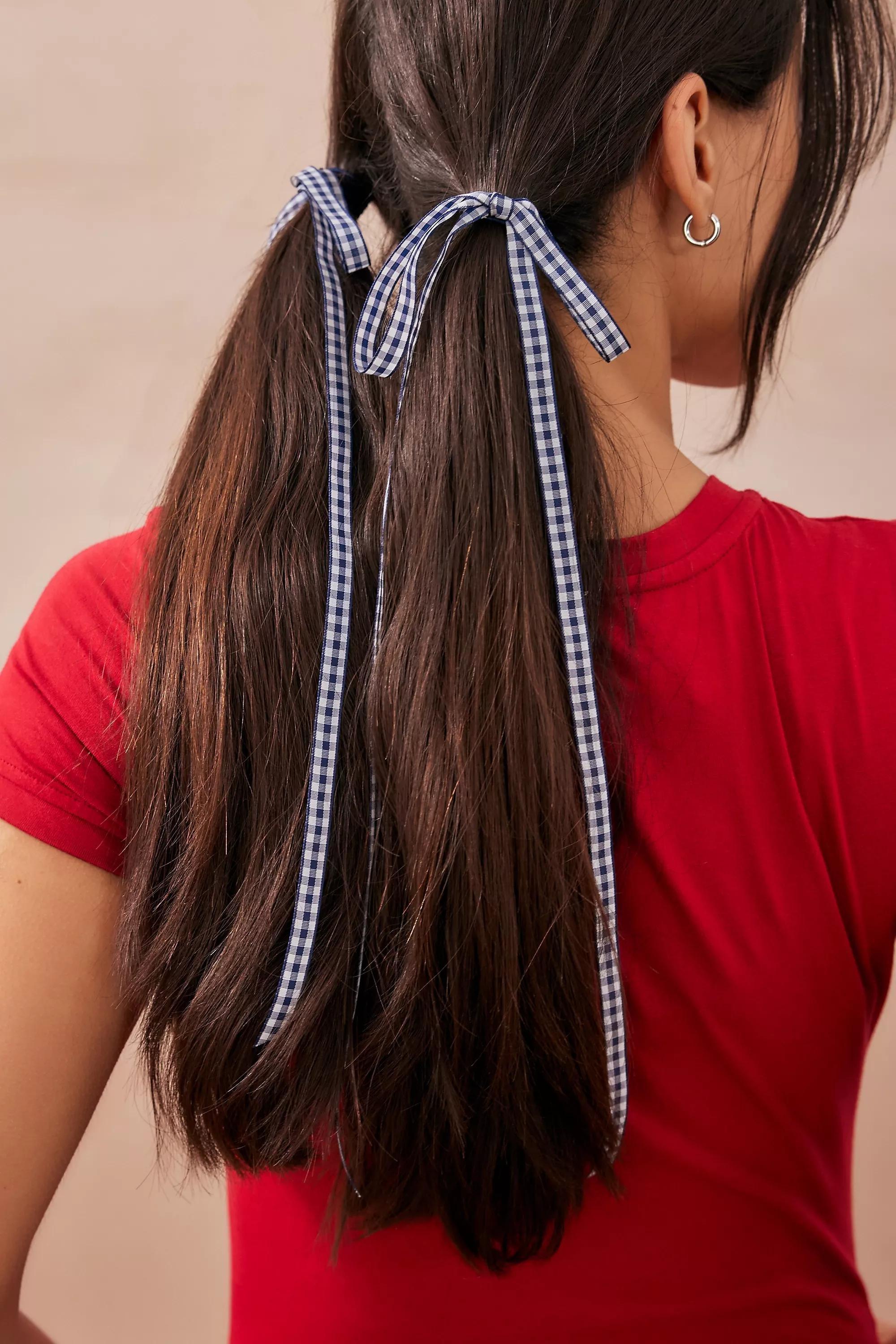 Multicolour Bow Hair, Set Of 2, BLUE, large image number 0