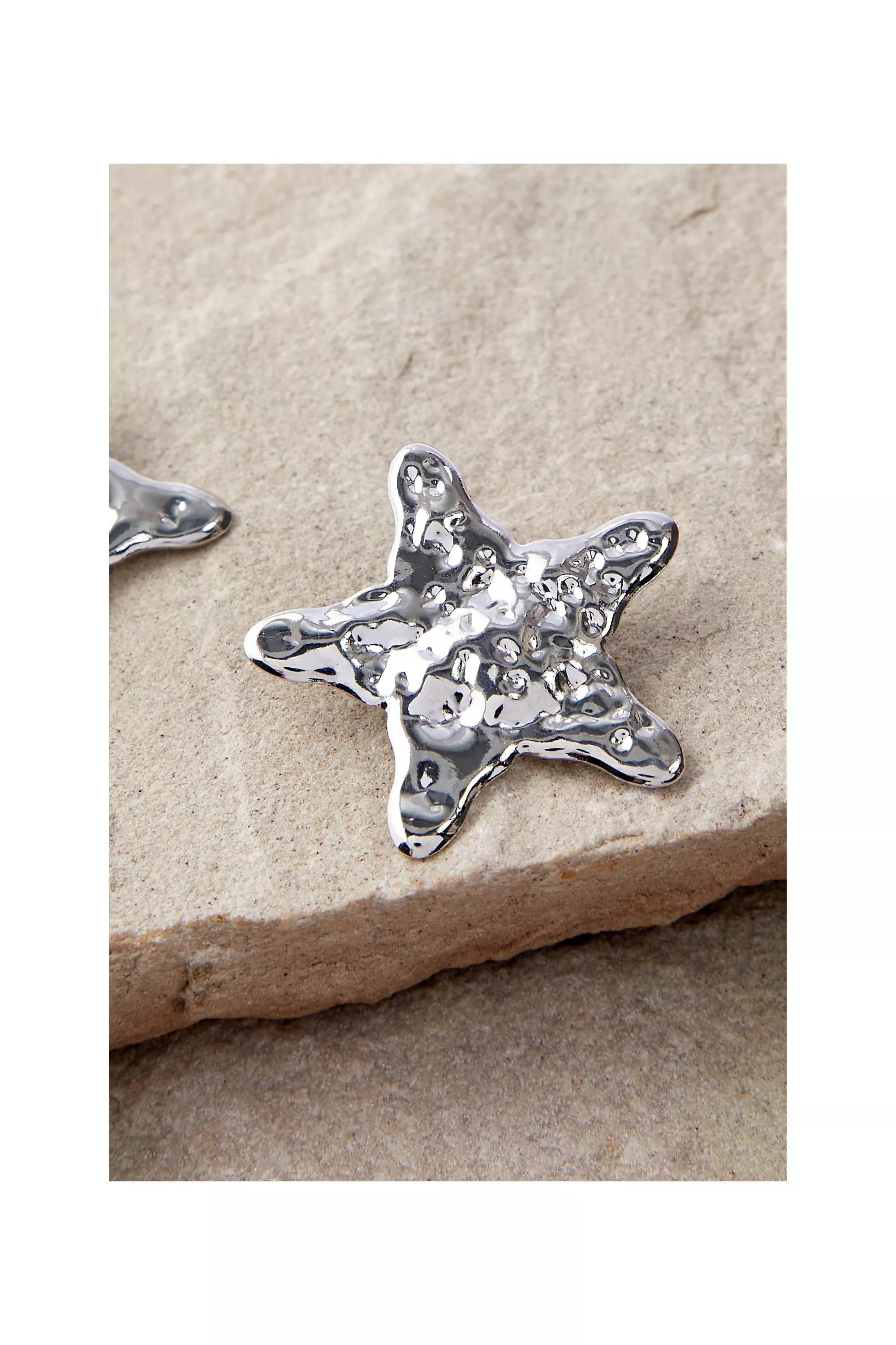 Urban Outfitters - Silver Star Hair Clips, Set Of 2