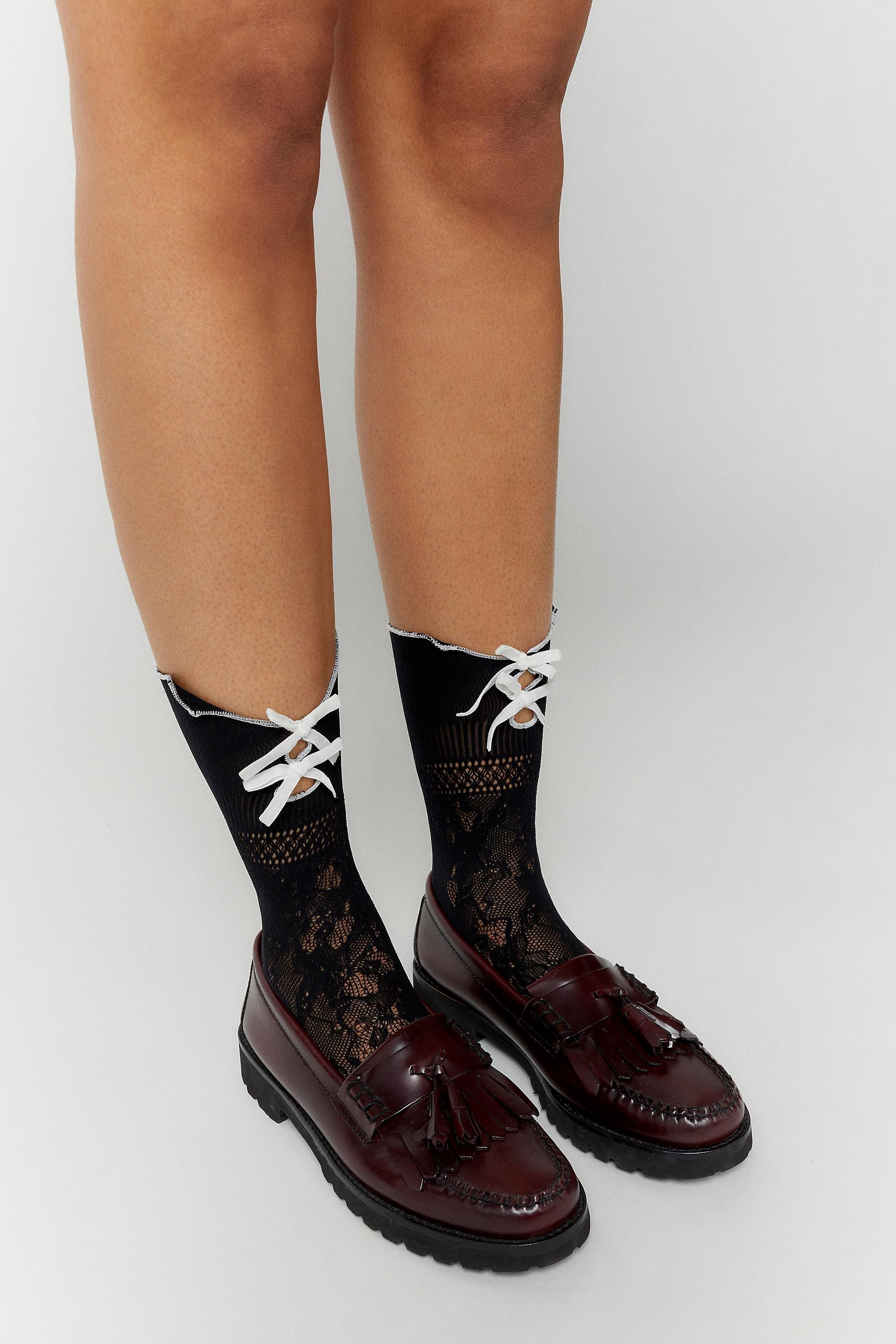 Black Out From Under Laced Socks, , large image number 0
