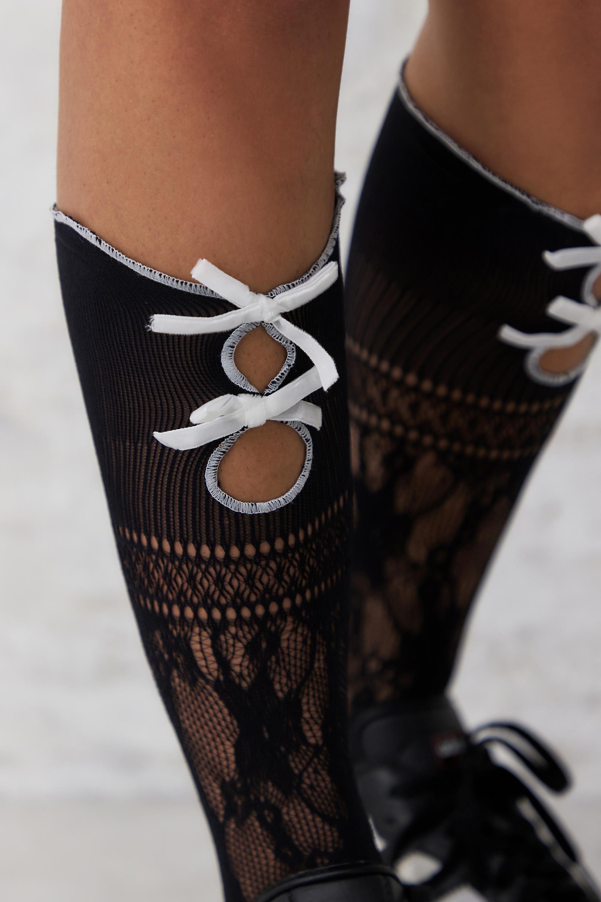Black Out From Under Laced Socks, , large image number 2