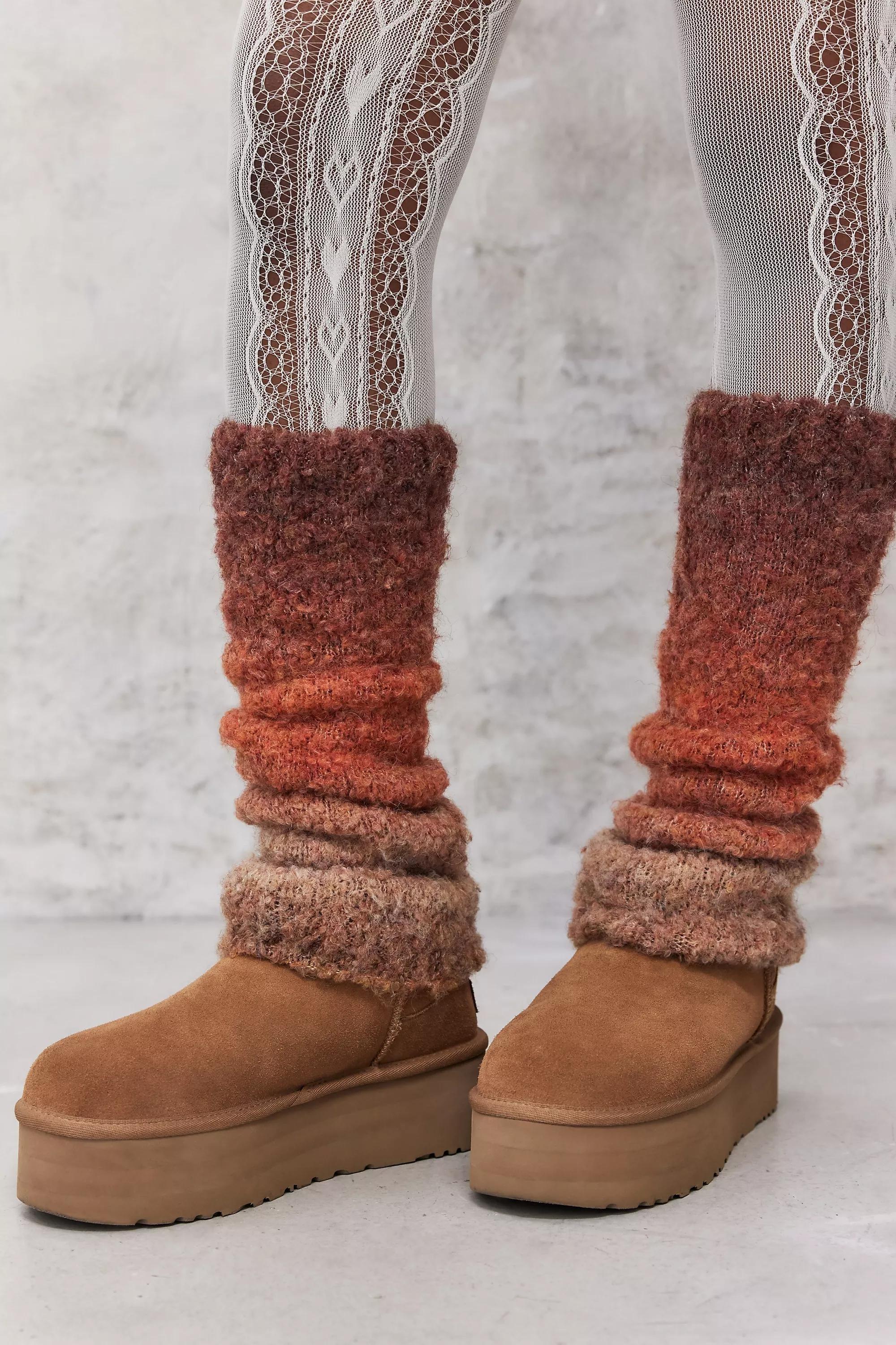 Urban Outfitters - Brown Out From Under Fuzzy Ombre Leg Warmers