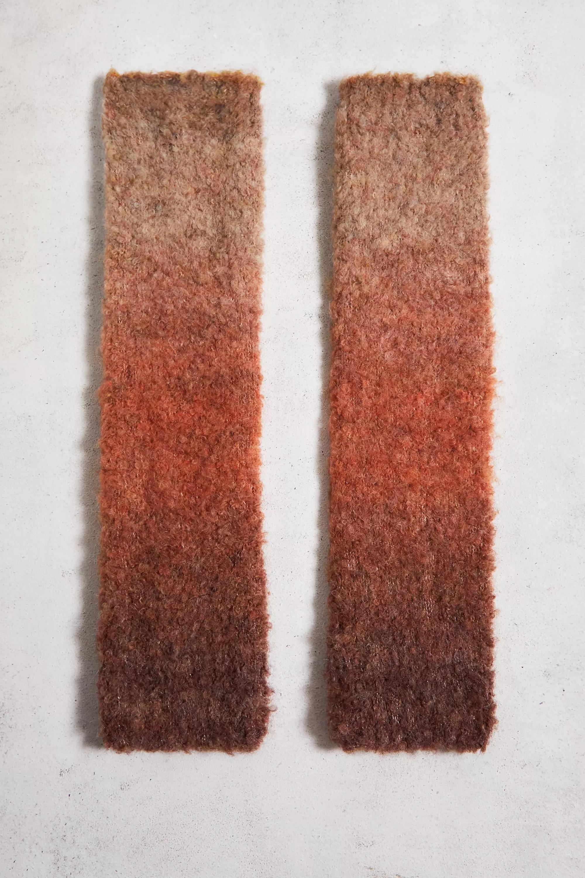 Urban Outfitters - Brown Out From Under Fuzzy Ombre Leg Warmers