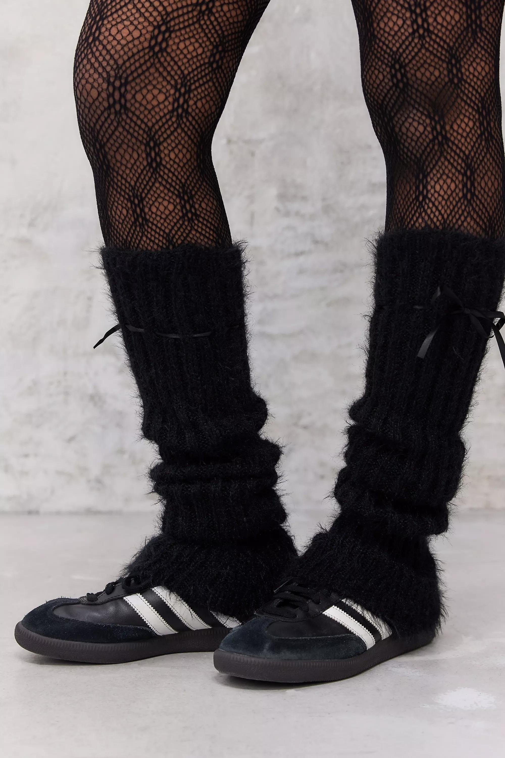 Black Out From Under Inez Eyelash Knit Extra-Long Leg Warmers, , large image number 0