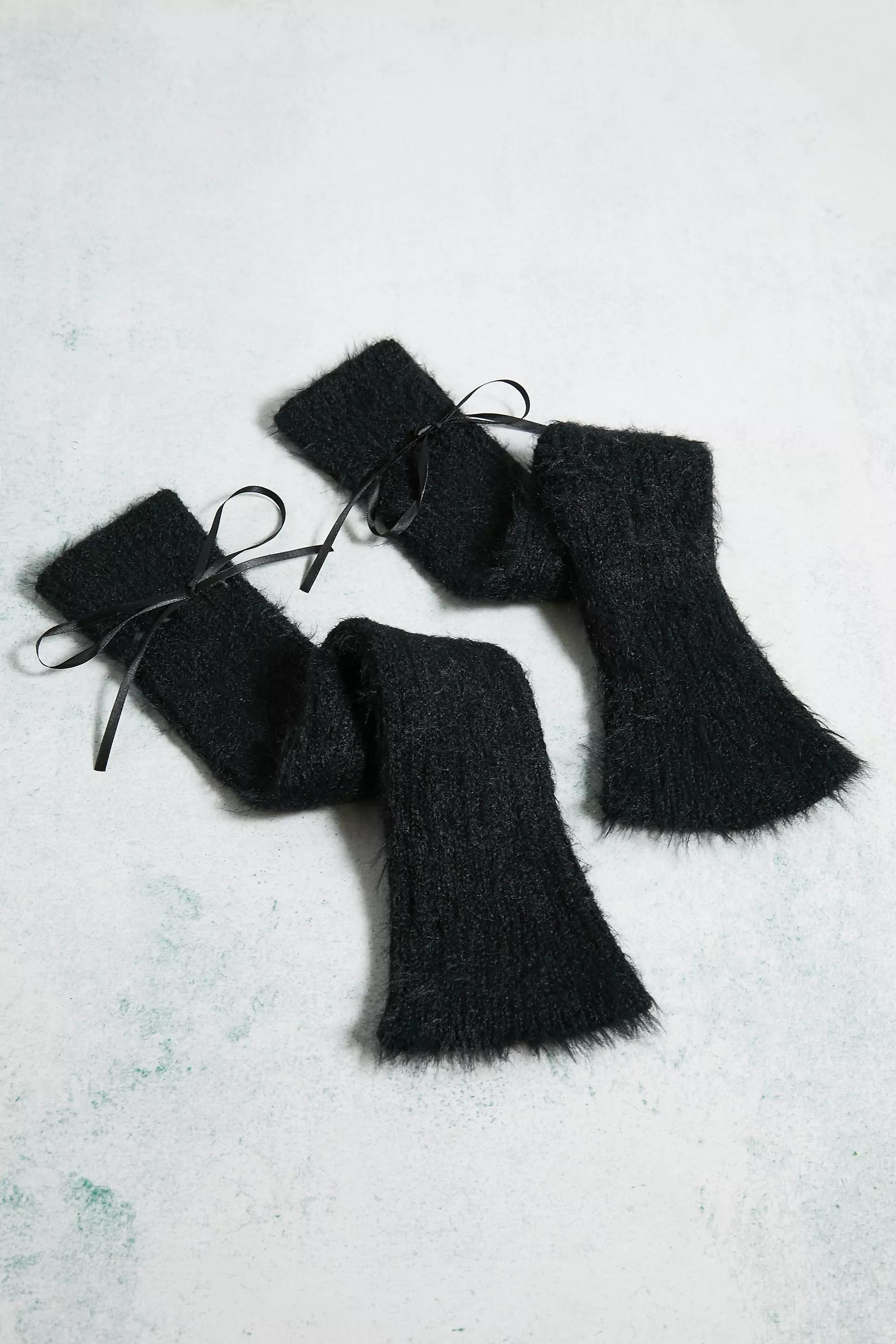 Black Out From Under Inez Eyelash Knit Extra-Long Leg Warmers, , large image number 4