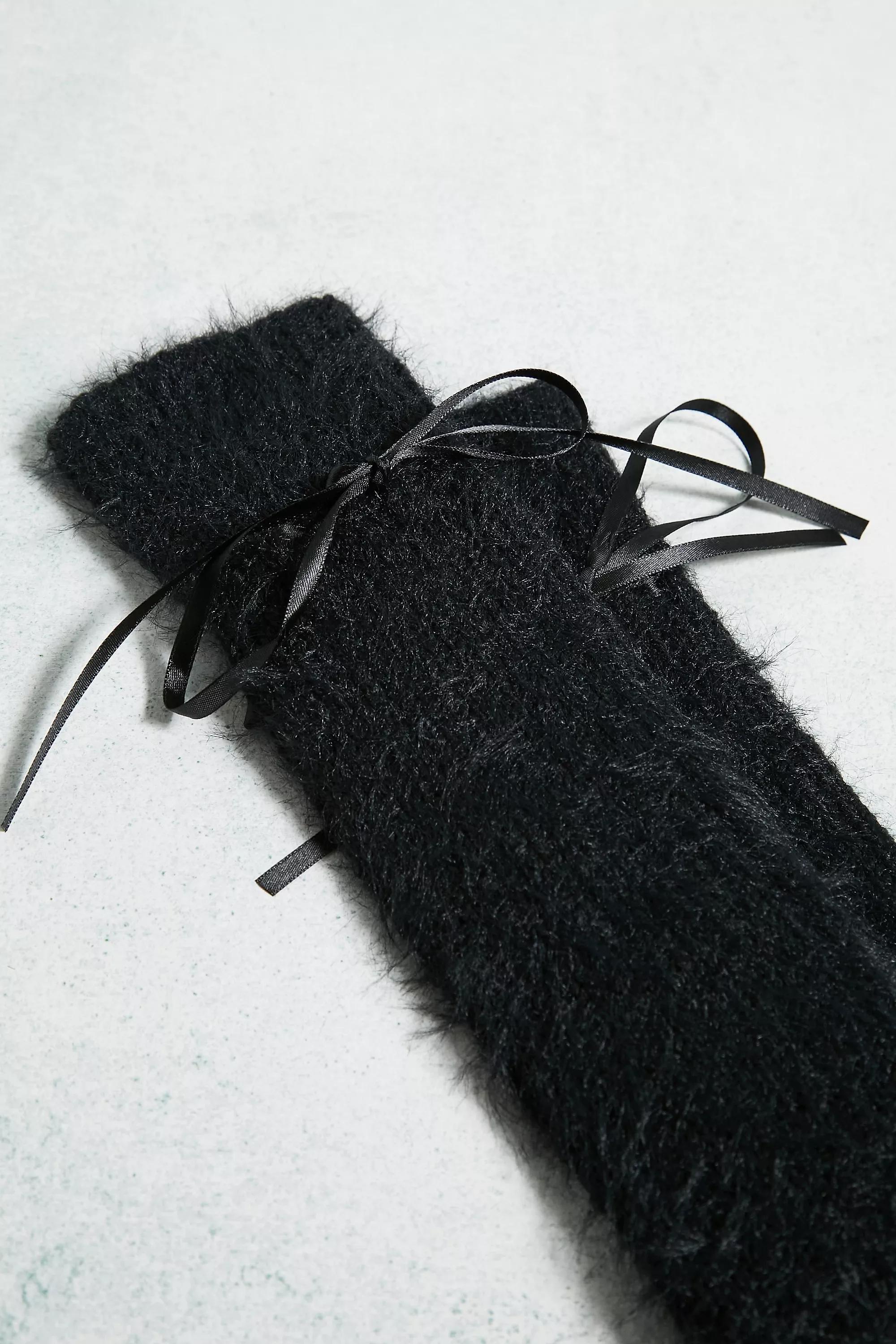 Black Out From Under Inez Eyelash Knit Extra-Long Leg Warmers, , large image number 5