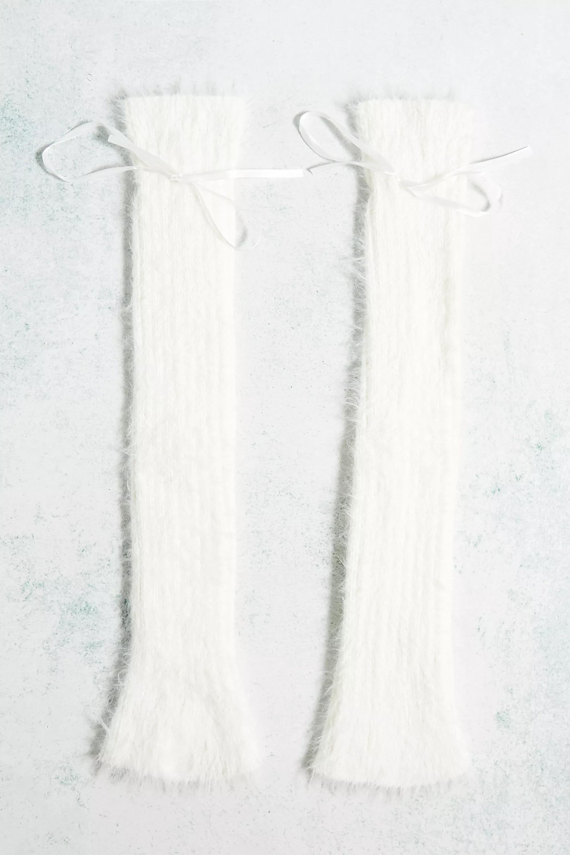 White Out From Under Inez Eyelash Knit Extra-Long Leg Warmers, , large image number 2