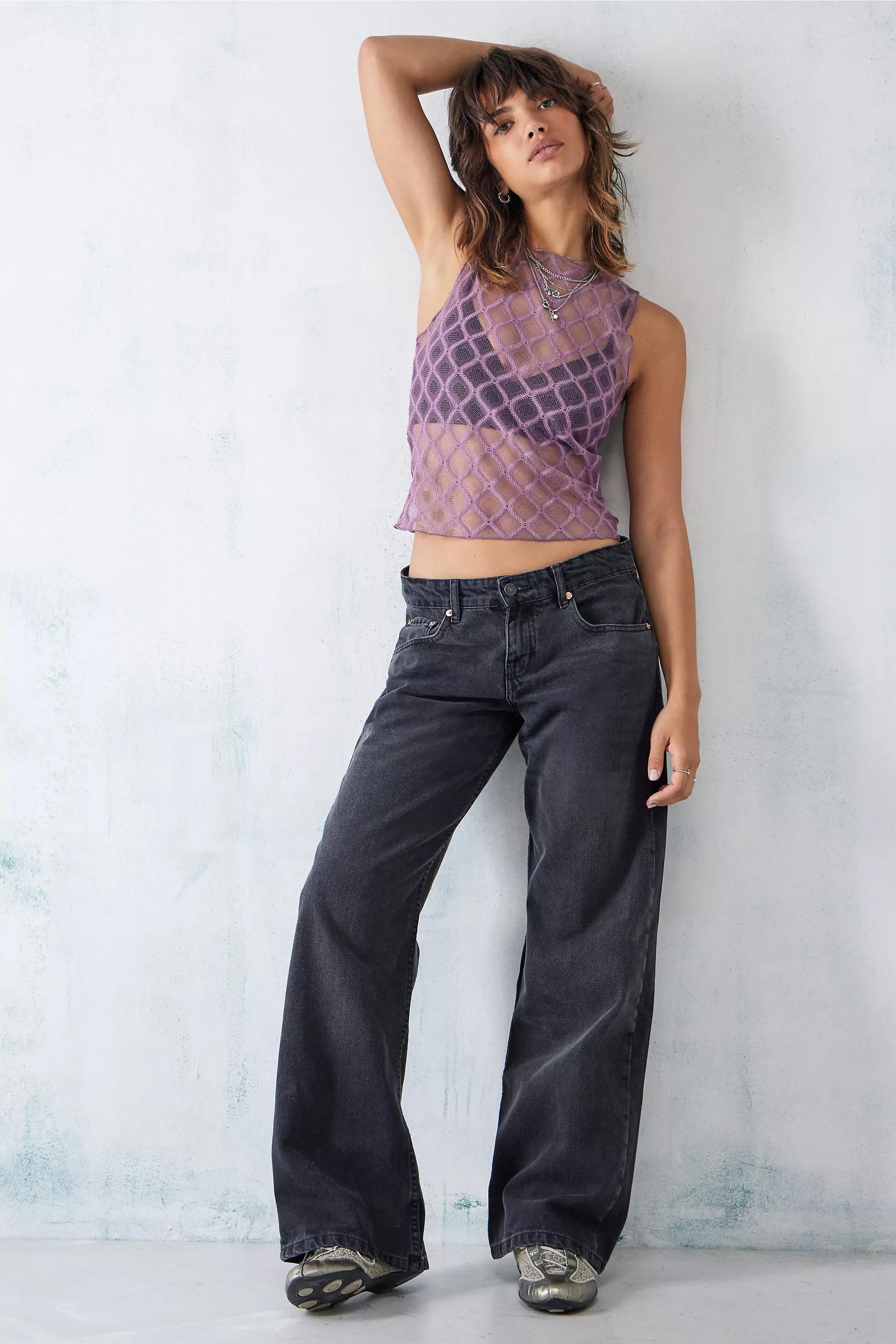 Motel Low Rise Parallel Wide Leg Jeans, , large image number 1
