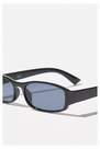 Urban Outfitters - Black Uo Josephine Skinny Oval Sunglasses