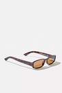 Urban Outfitters - Brown Uo Josephine Skinny Oval Sunglasses