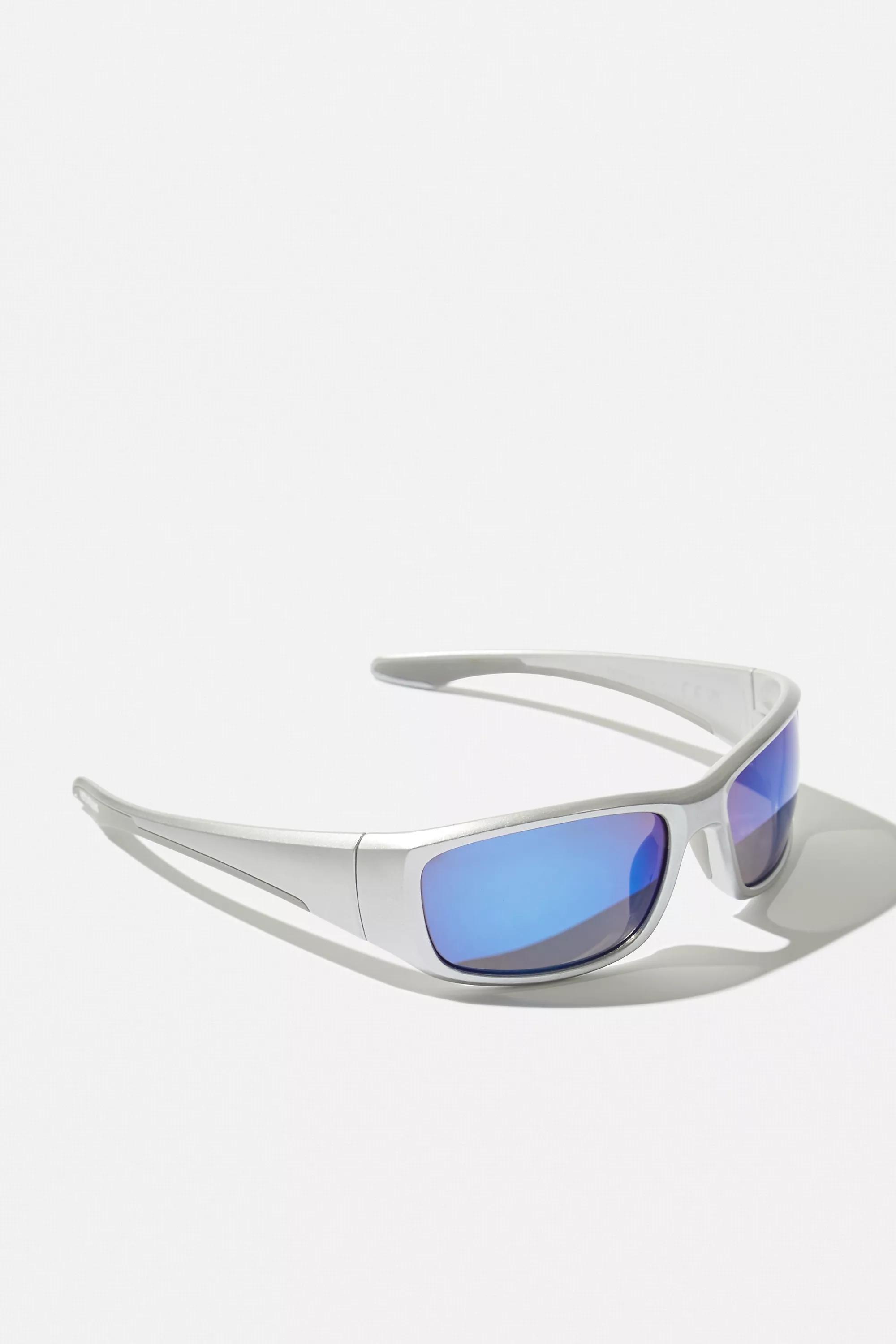 Silver Saskia Sports Wrap Sunglasses, SLVR, large image number 1