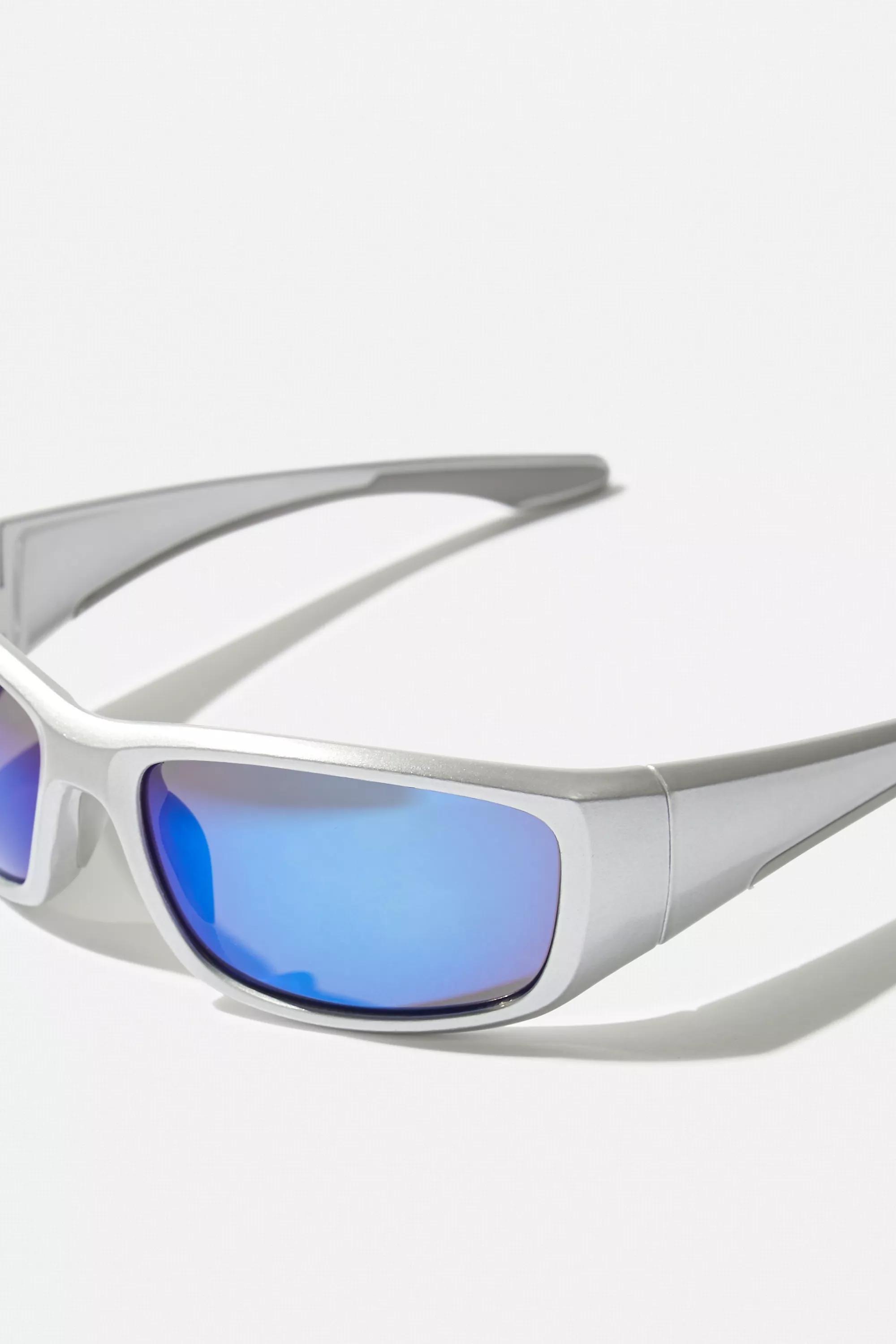 Silver Saskia Sports Wrap Sunglasses, SLVR, large image number 2