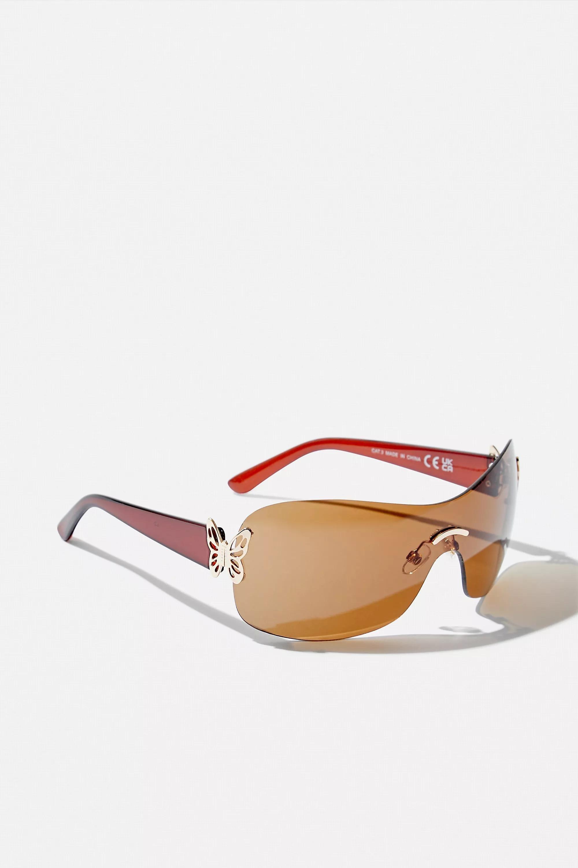 Brown Uo Gabriella Shield Sunglasses, BRN, large image number 1