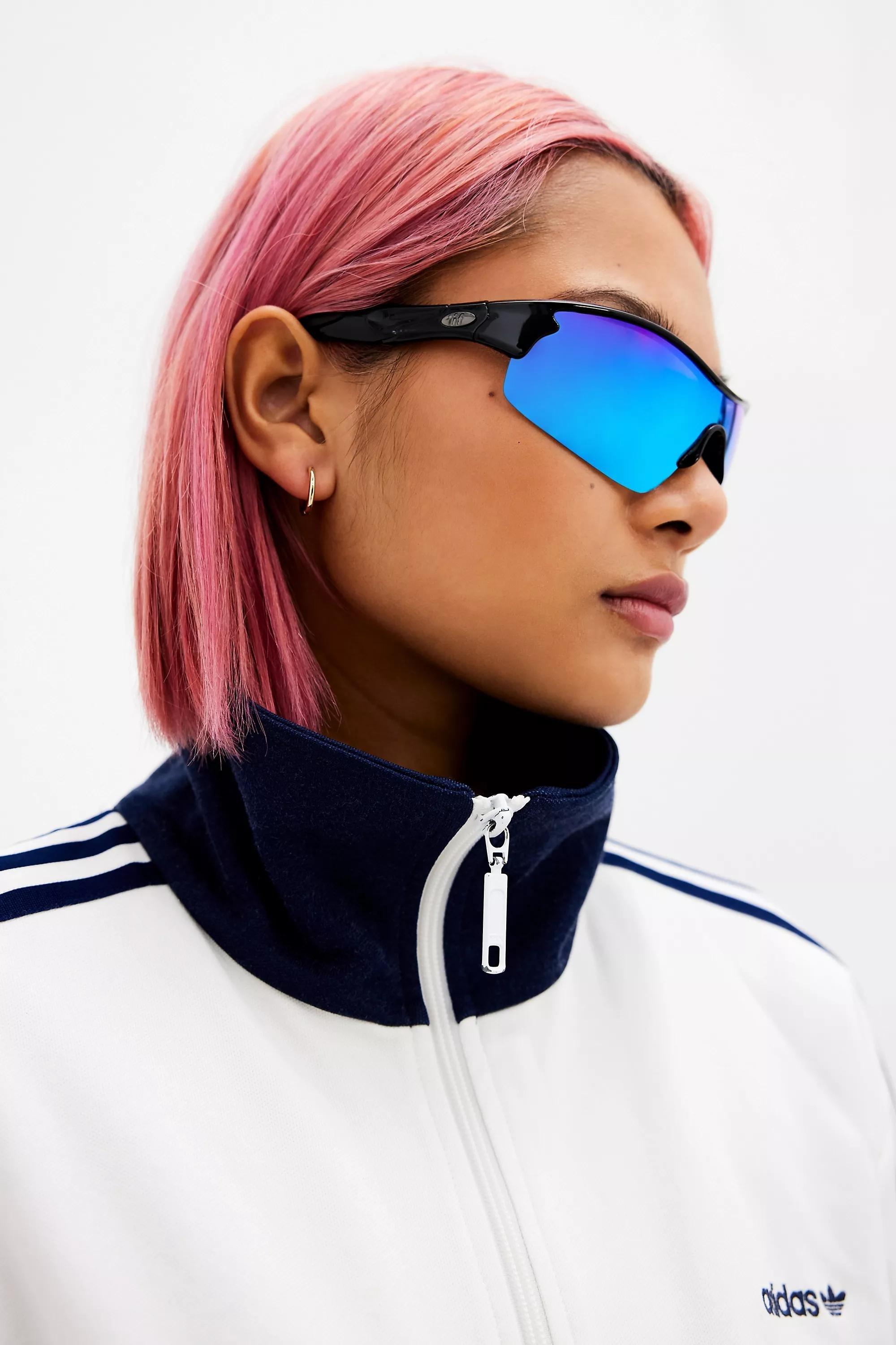 Black Fergie Sports Visor Sunglasses, BLK, large image number 0