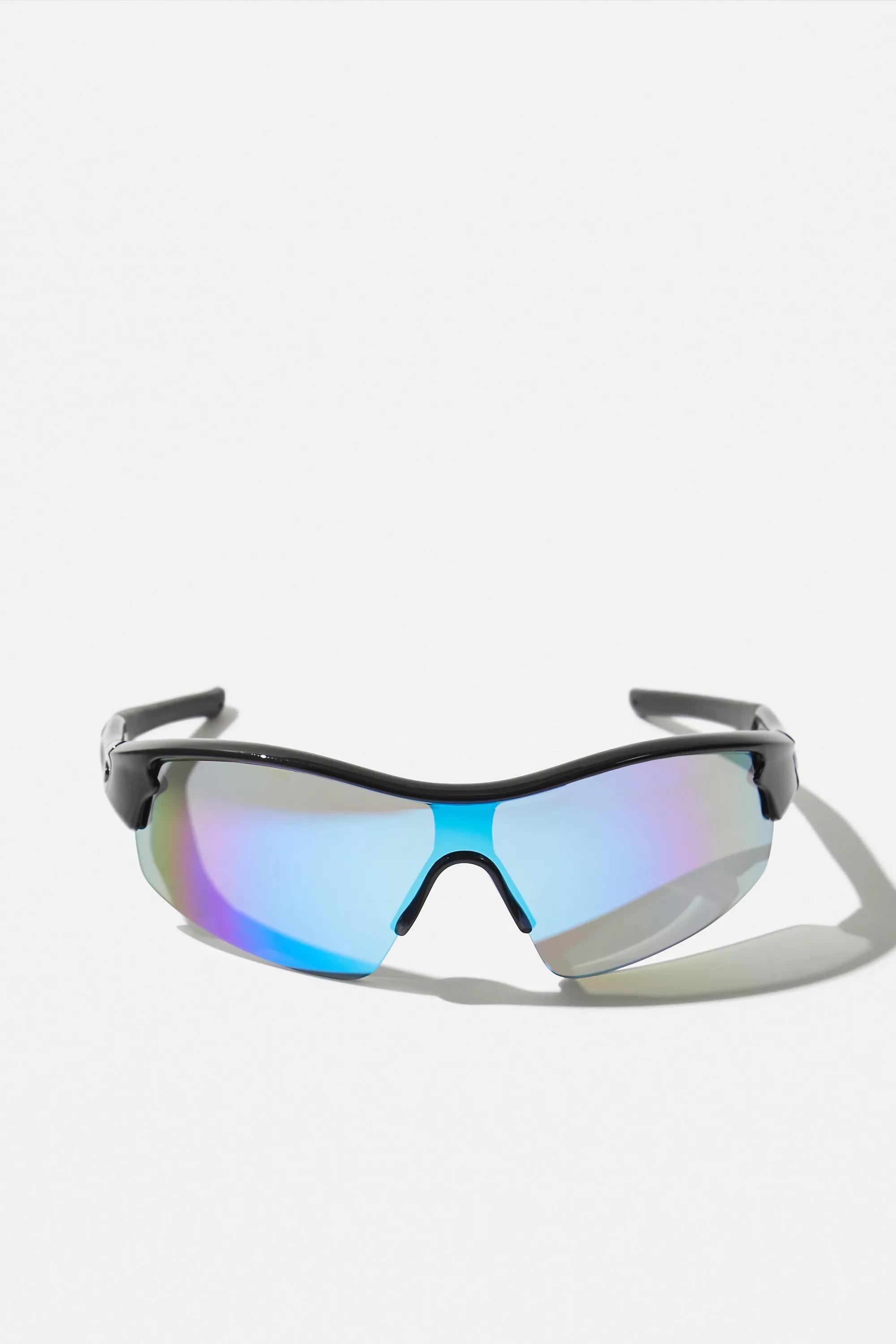 Black Fergie Sports Visor Sunglasses, BLK, large image number 1
