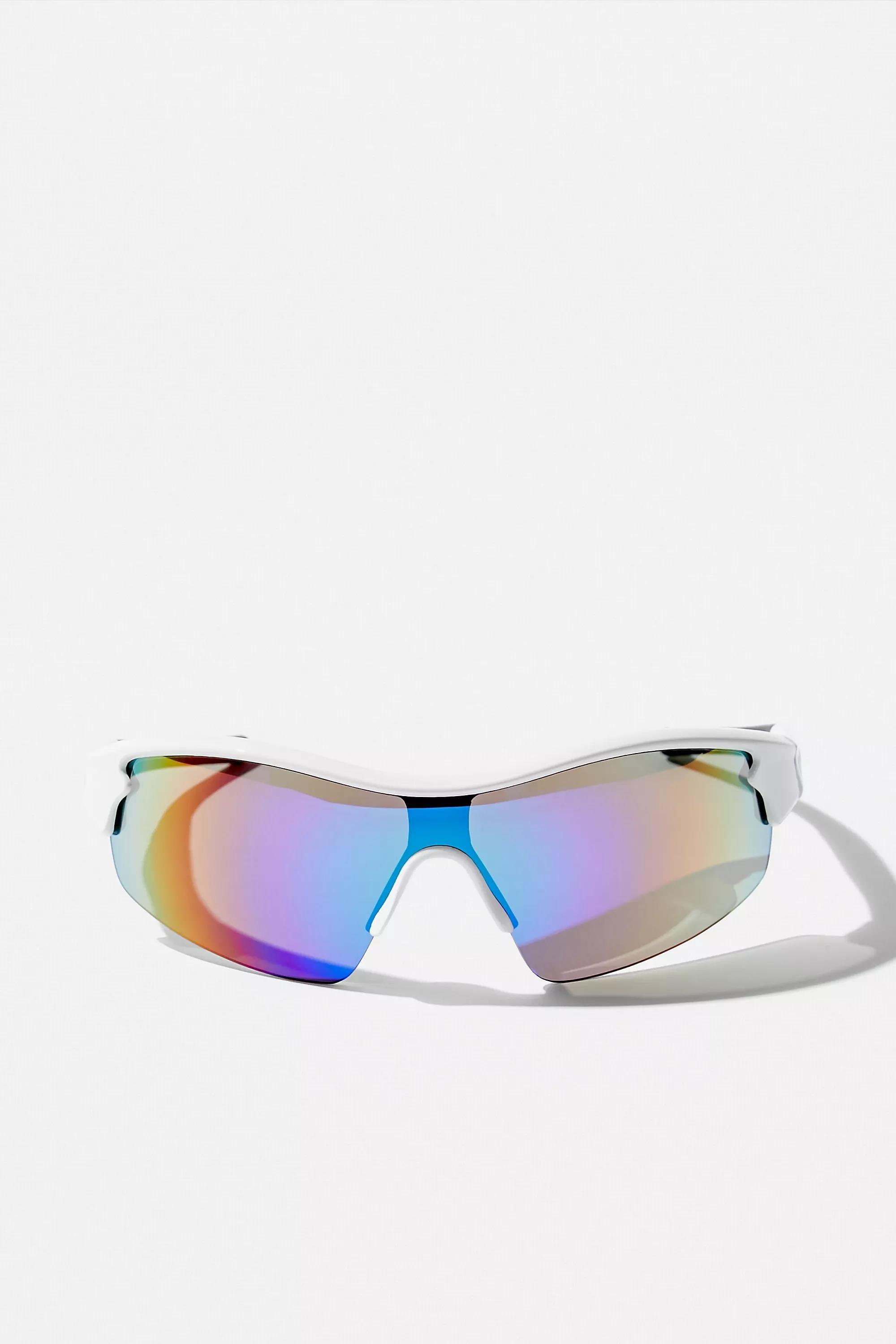 White Fergie Sports Visor Sunglasses, WHT, large image number 1