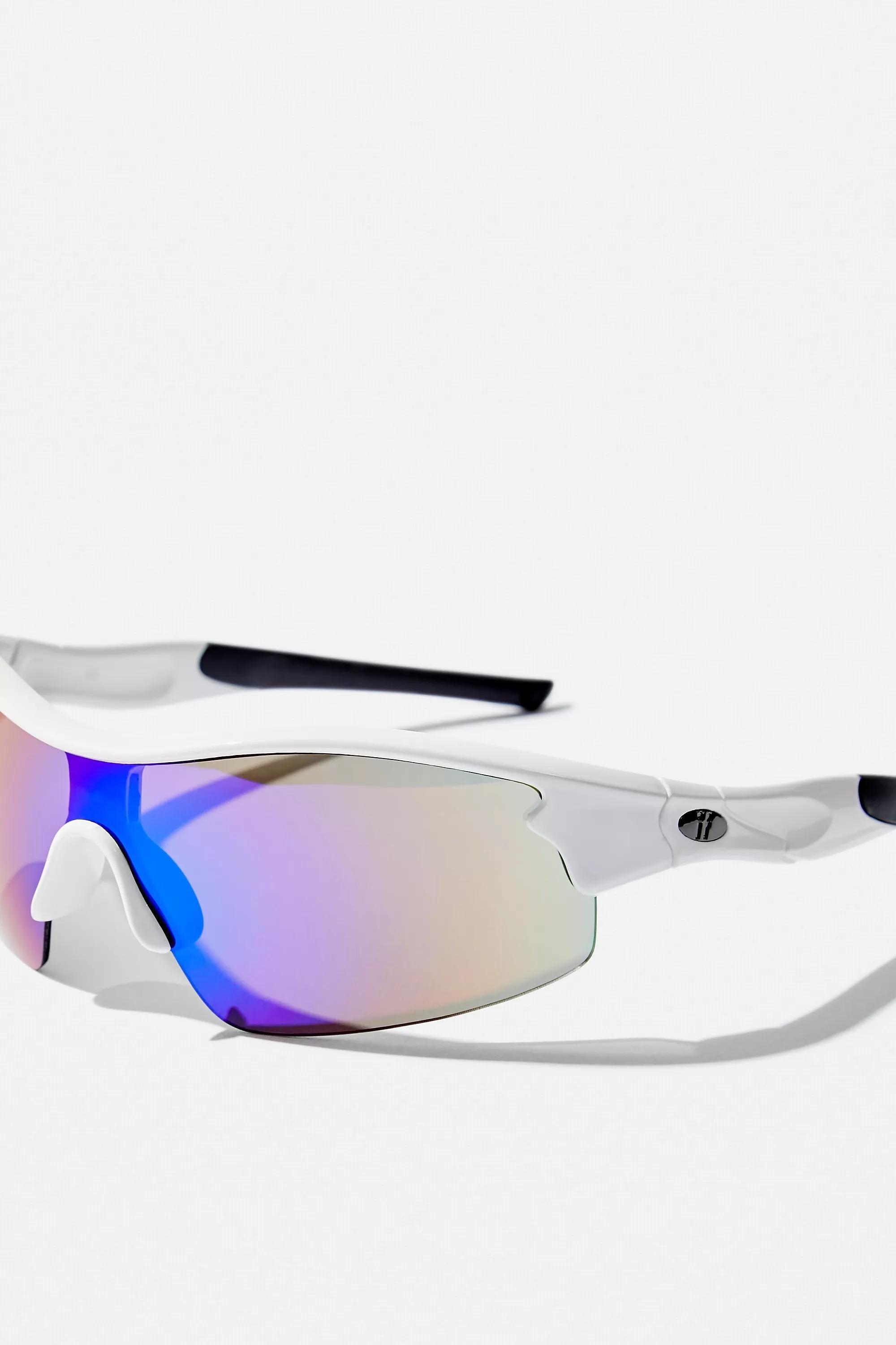 White Fergie Sports Visor Sunglasses, WHT, large image number 2