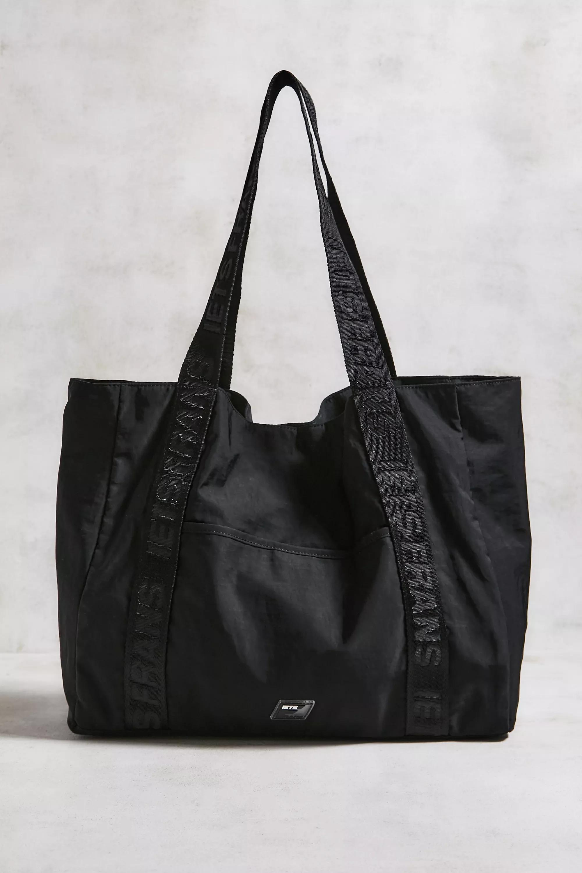 Black Iets Frans... Jacquard Webbing Tote Bag, BLK, large image number 1
