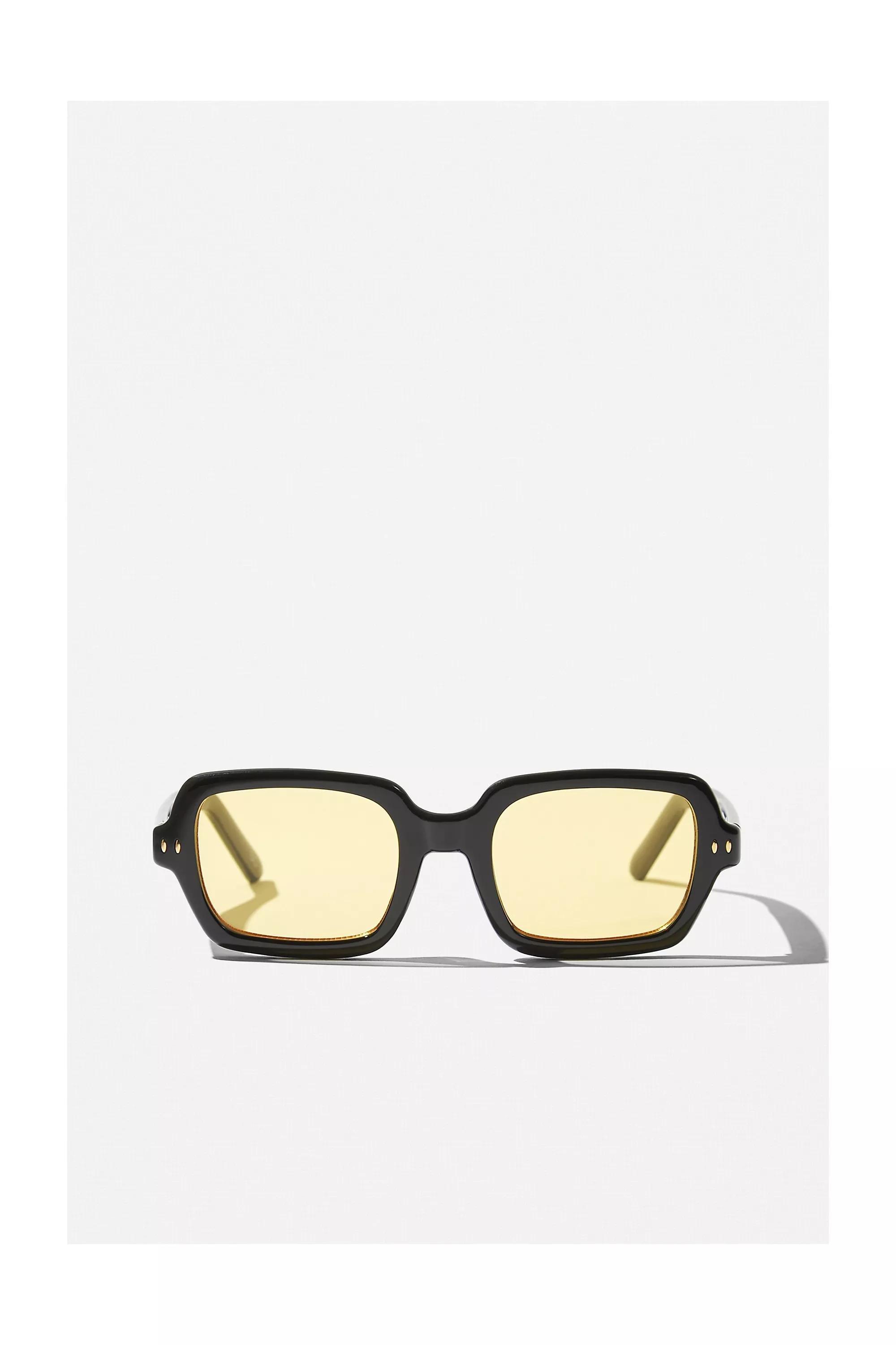Black Uo Izzy Vintage Square Sunglasses, BLK, large image number 1