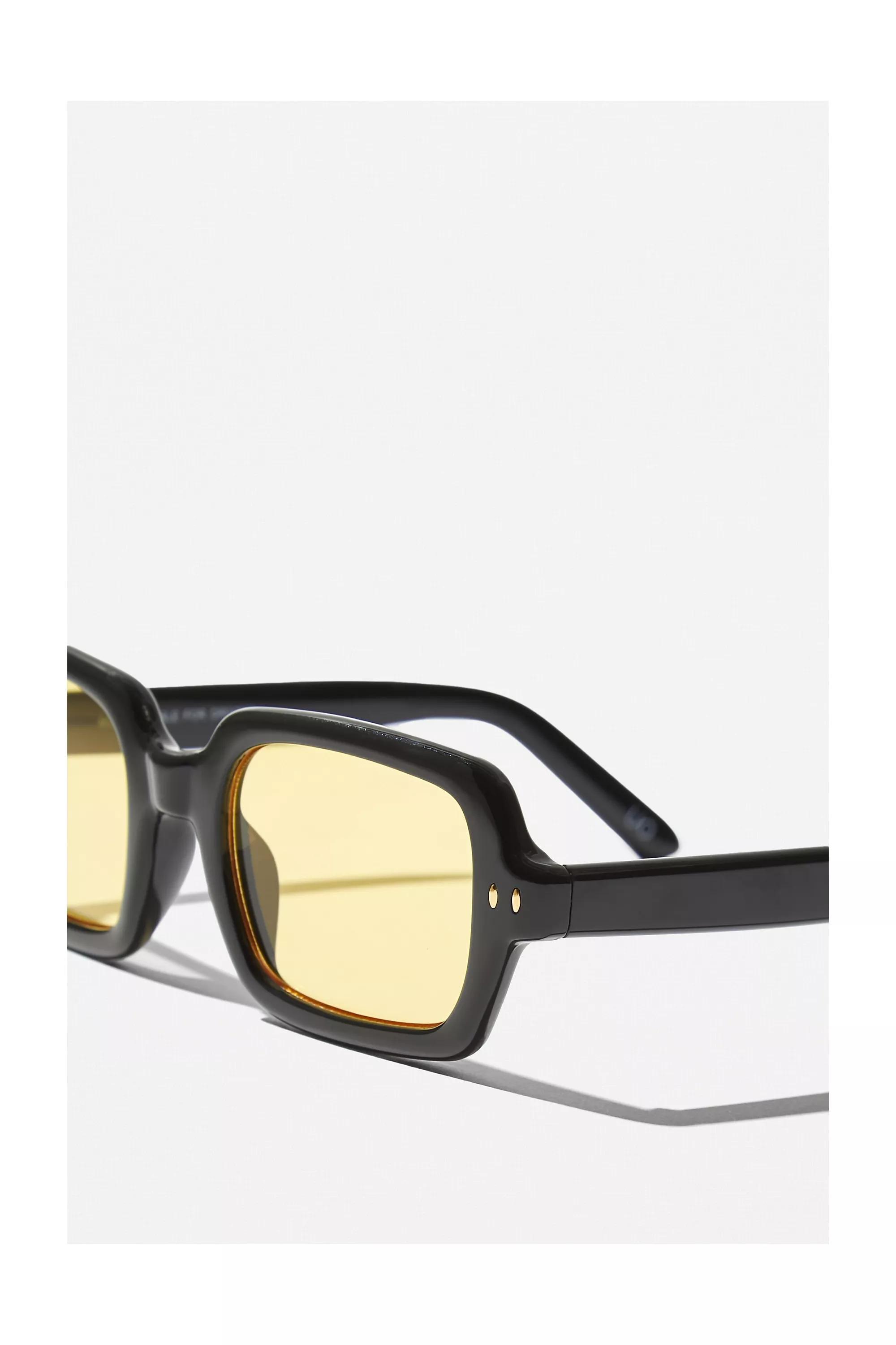 Black Uo Izzy Vintage Square Sunglasses, BLK, large image number 4