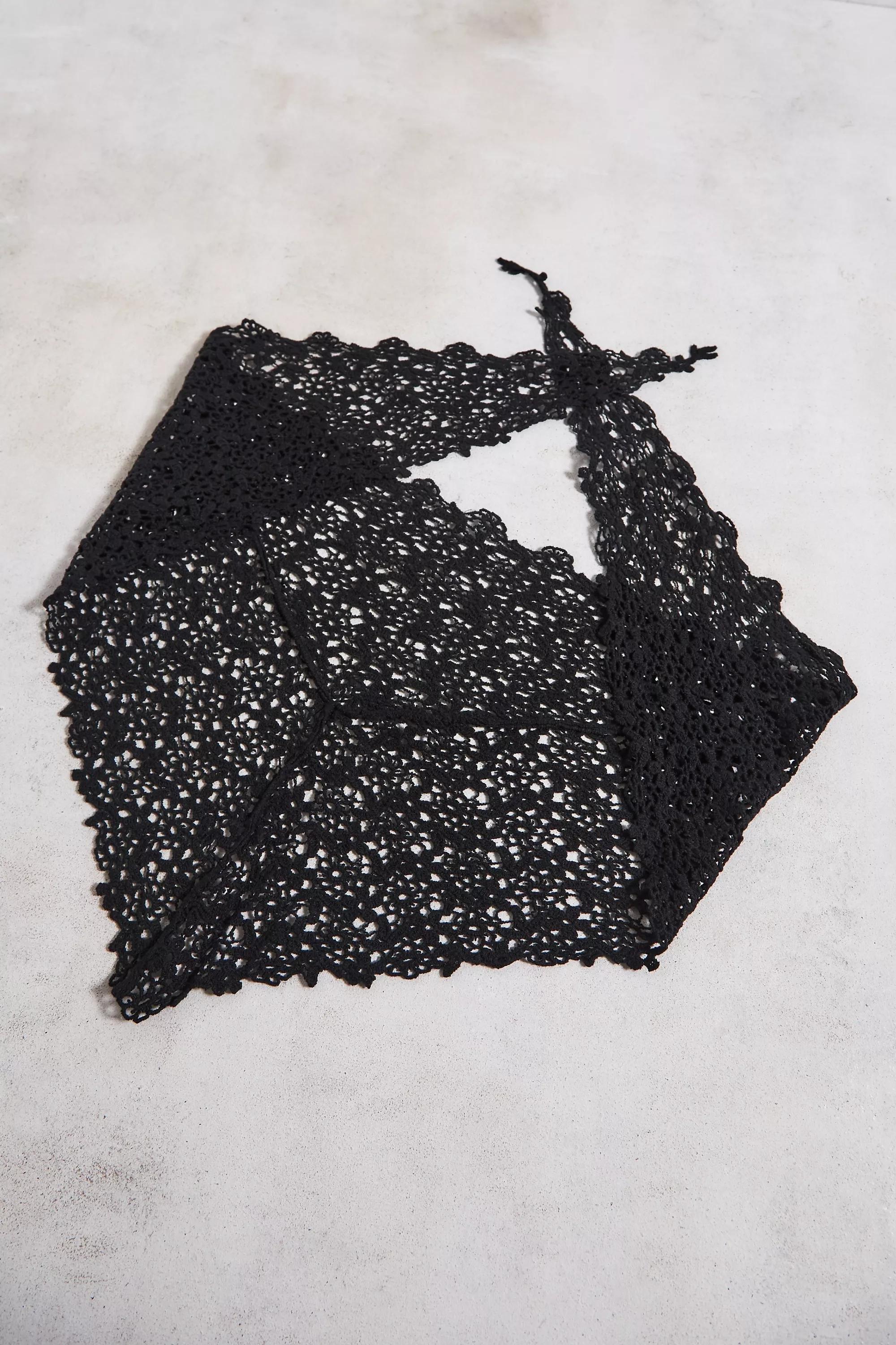 Urban Outfitters - Black Lace Headscarf