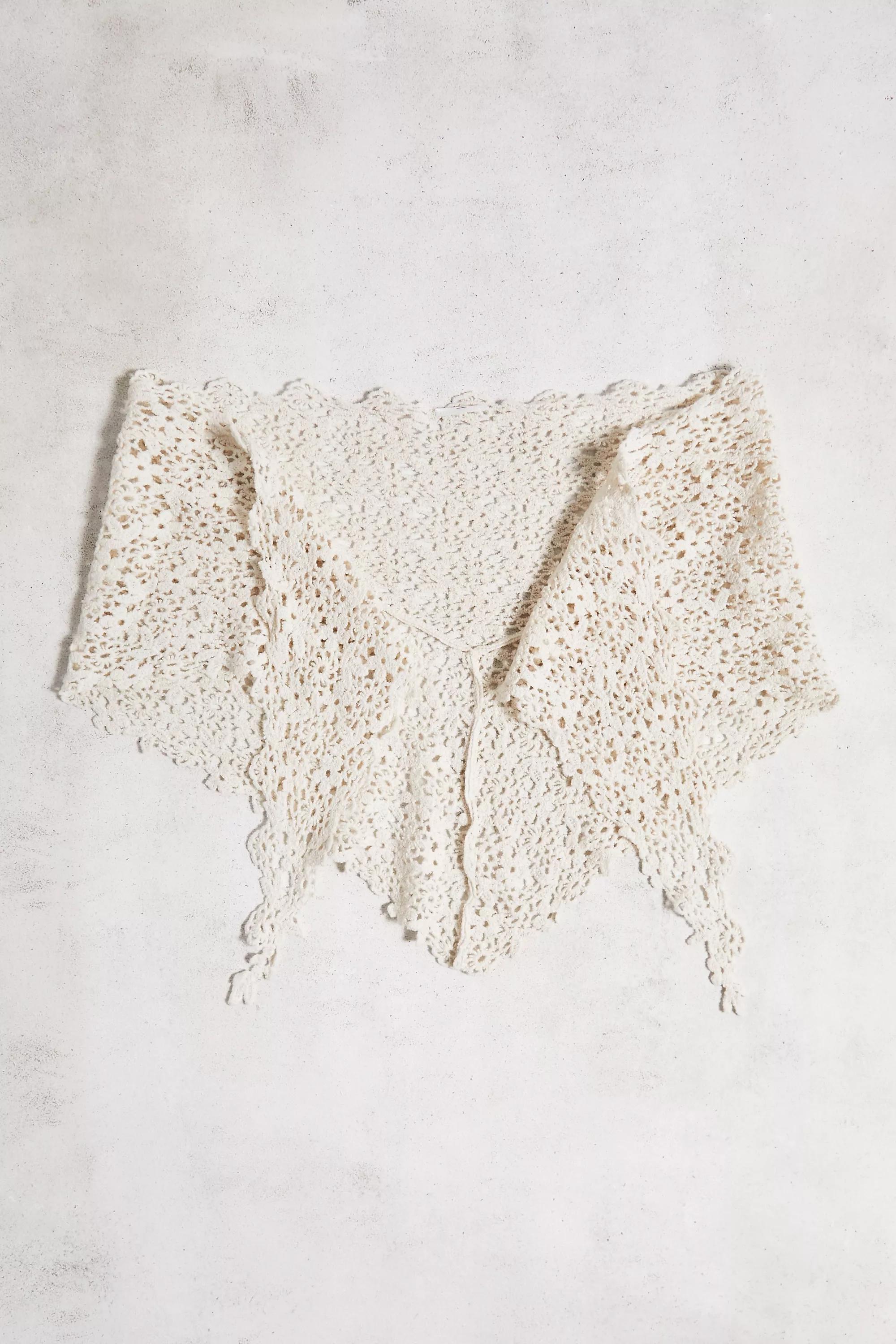 Cream Kimchi Blue Lace Headscarf, CREME, large image number 4