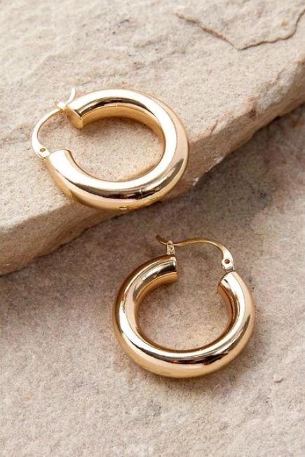 Urban Outfitters - Gold Chunky Hoop Earrings